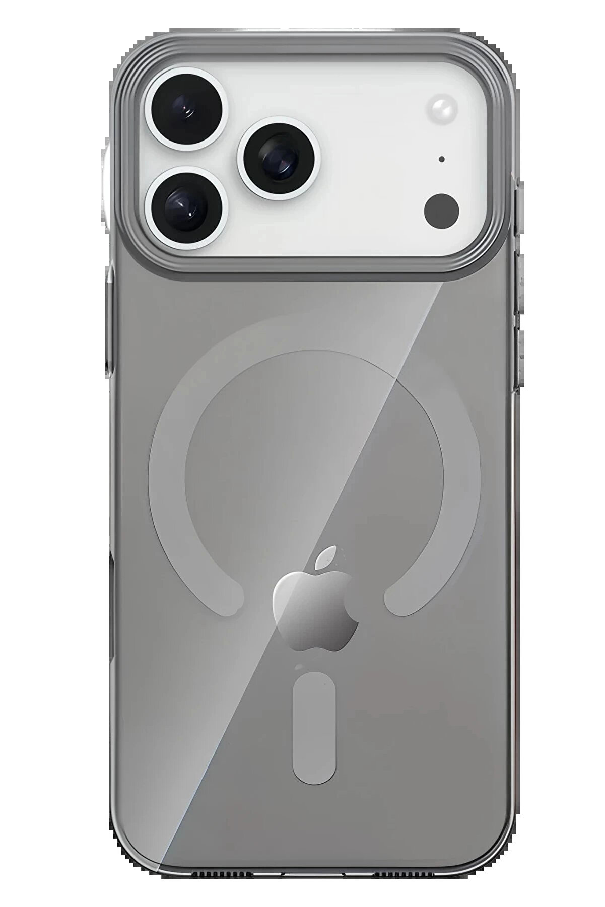 Buti̇k Apple İphone 17 Pro Max Pc Blank Magsafe Kapak - Natural Grey-(5796)