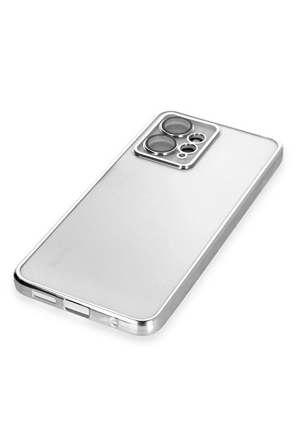 Buti̇k Xi̇aomi̇ Redmi̇ Note 12 4G Kılıf Lensli̇ Si̇li̇kon - G&uuml;m&uuml;ş-(5796)