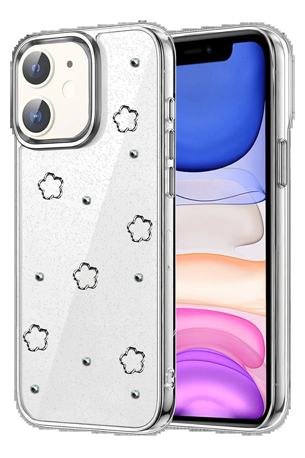 Buti̇k Apple İphone 11 Fi̇yonk Desenli̇ Kapak - Desen 3-(5796)