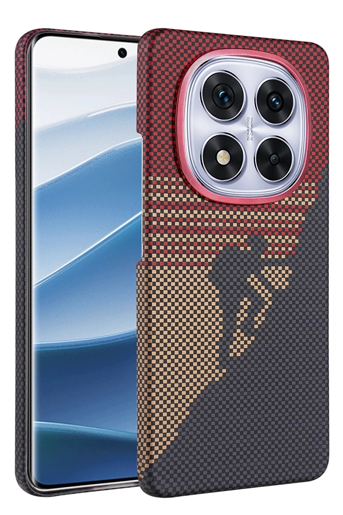 Buti̇k Xi̇aomi̇ Redmi̇ Note 14 Pro Plus Vega Magsafe Kapak - Kırmızı-(5796)