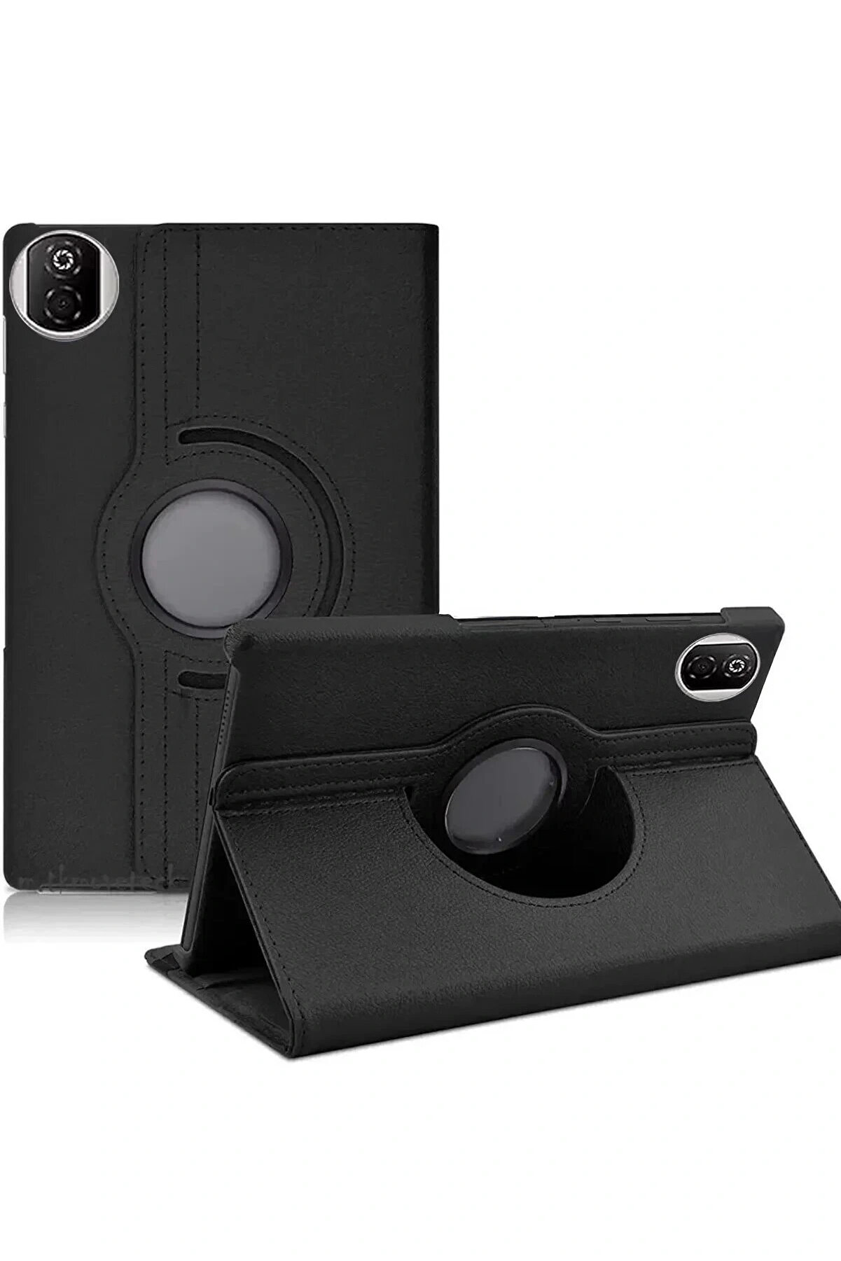 Buti̇k Huawei̇ Honor Pad X7 360 Tablet Deri̇ Kılıf - Si̇yah-(5796)