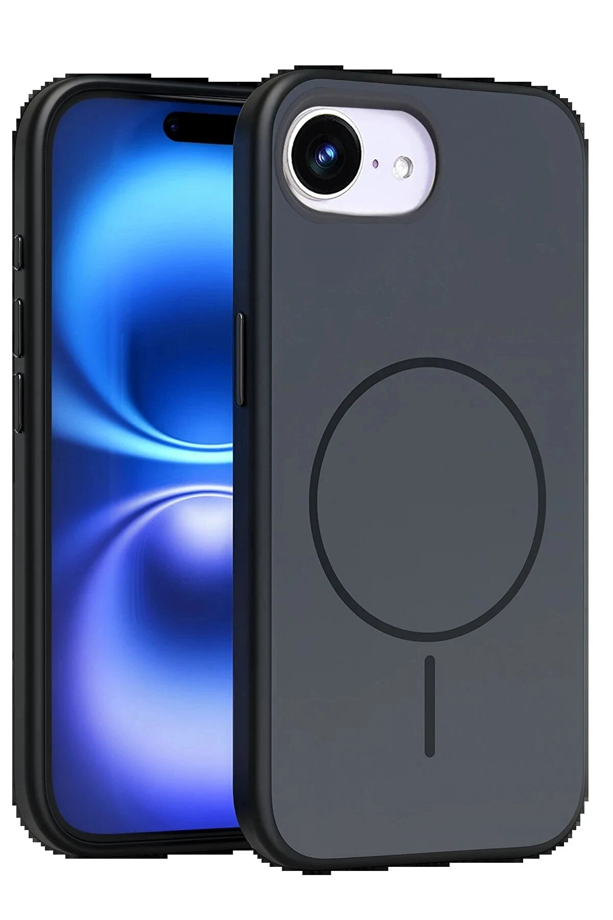 Buti̇k Apple İphone 16E Neva Magsafe Kapak - Si̇yah-(5796)