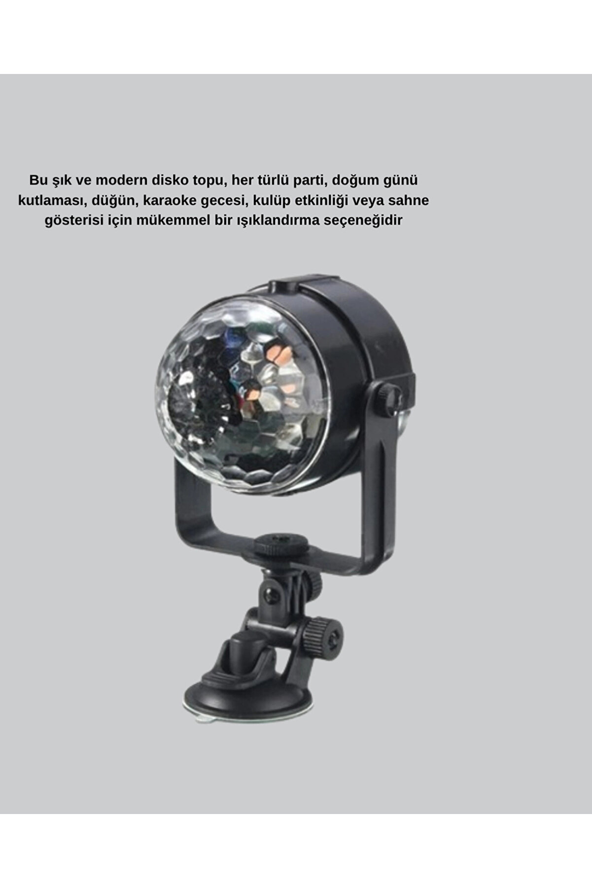 Buti̇k Ri̇tme Duyarlı Led Di̇sko Topu &ndash; Renkli̇ Işık G&ouml;steri̇li̇ Parti̇ Lambası