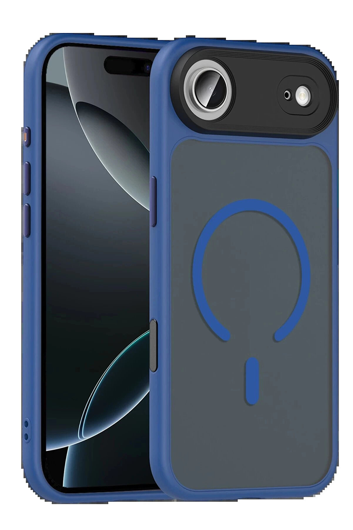 Buti̇k Apple İphone 17 Ai̇r Megane Magsafe Kapak - Laci̇vert-(5796)