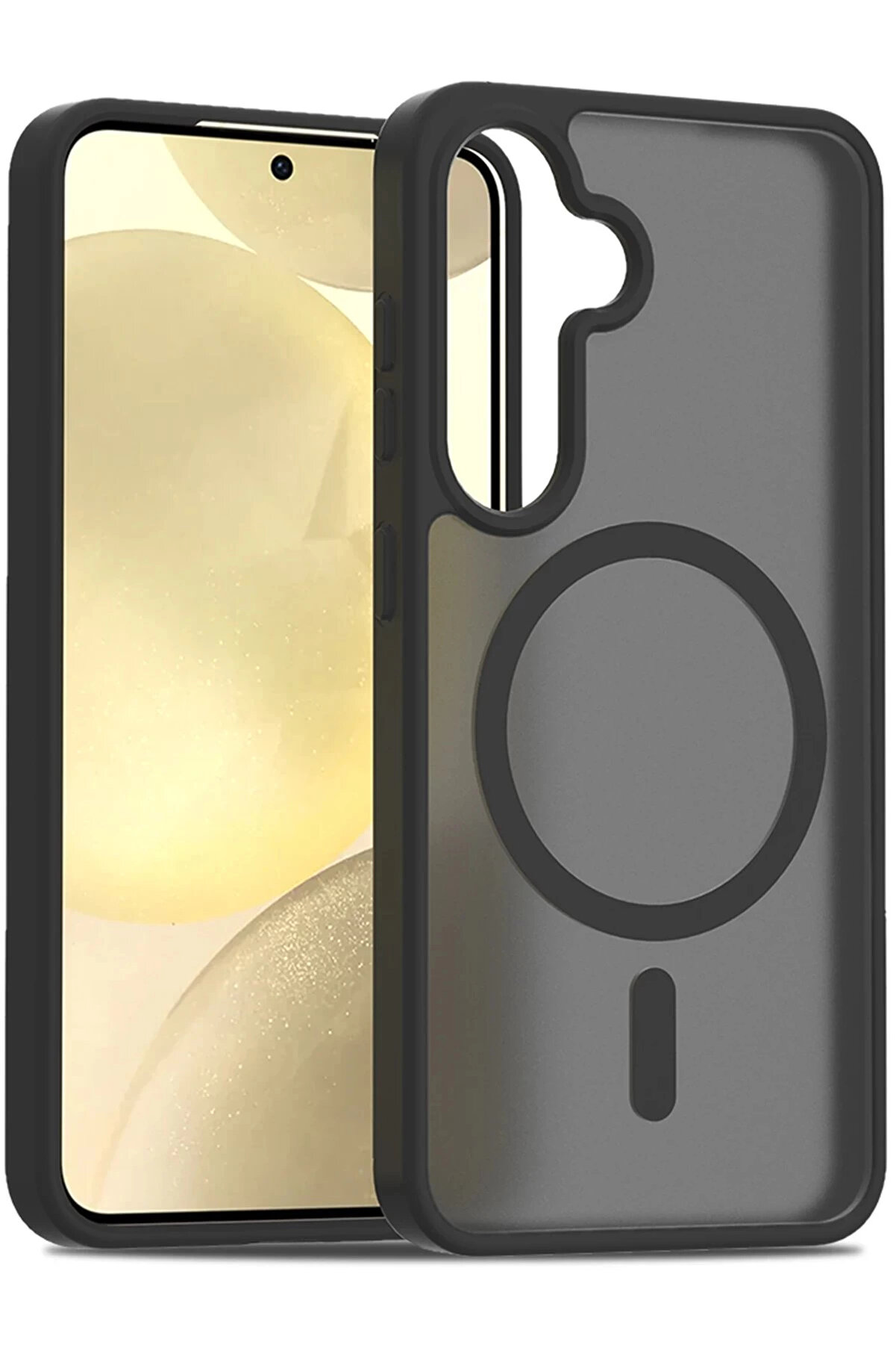 Buti̇k Samsung Galaxy S25 Jota Magsafe Kapak - Si̇yah-(5796)