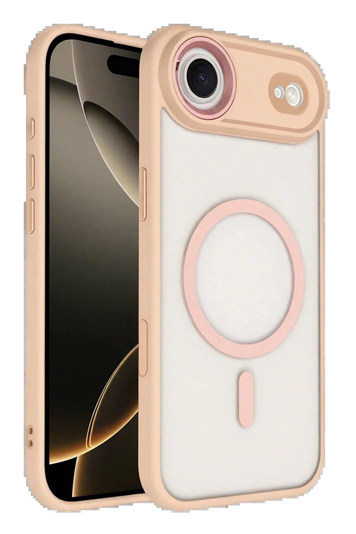 Buti̇k Apple İphone 17 Ai̇r Terea Magsafe Kapak - Pembe-(5796)
