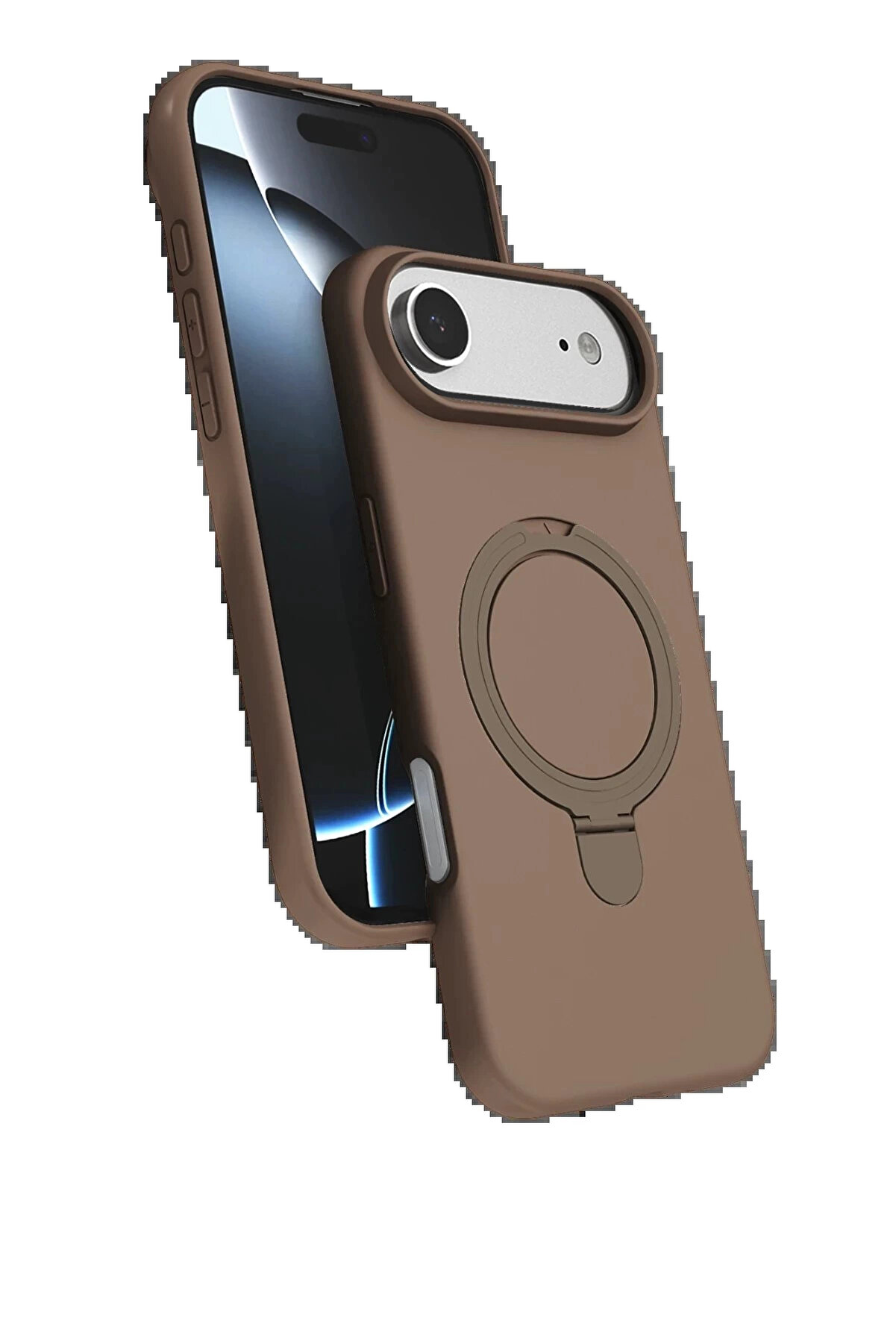 Buti̇k Apple İphone 17 Ai̇r Regal Magsafe Standlı Kapak - &Ccedil;&ouml;l Ti̇tanyum-(5796)