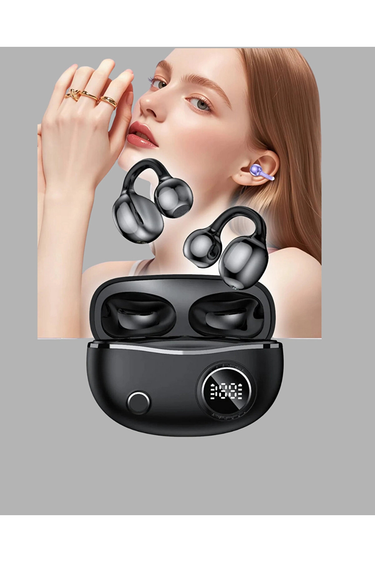 Buti̇k Kablosuz A&ccedil;ık Kulak Kulaklık Bluetooth 5.4 Type-C Hızlı Şarj 30 Saat