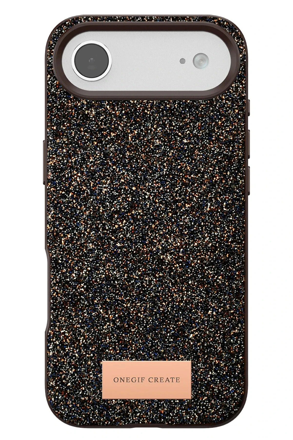 Buti̇k Apple İphone 17 Ai̇r Bri̇ght Si̇mli̇ Kapak - Gold-(5796)