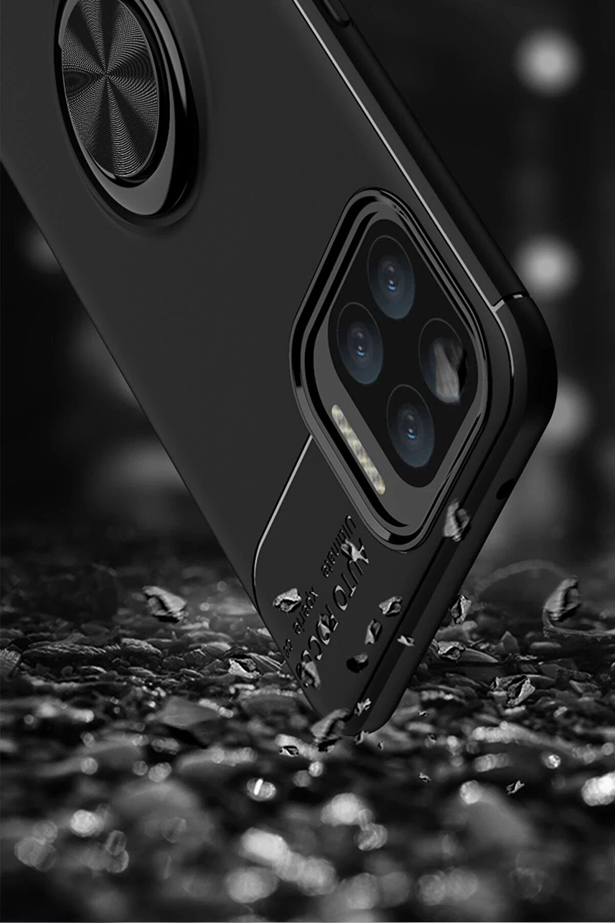 Buti̇k Oppo A73 Kılıf Range Y&uuml;z&uuml;kl&uuml; Si̇li̇kon - Si̇yah-Kırmızı-(5796)