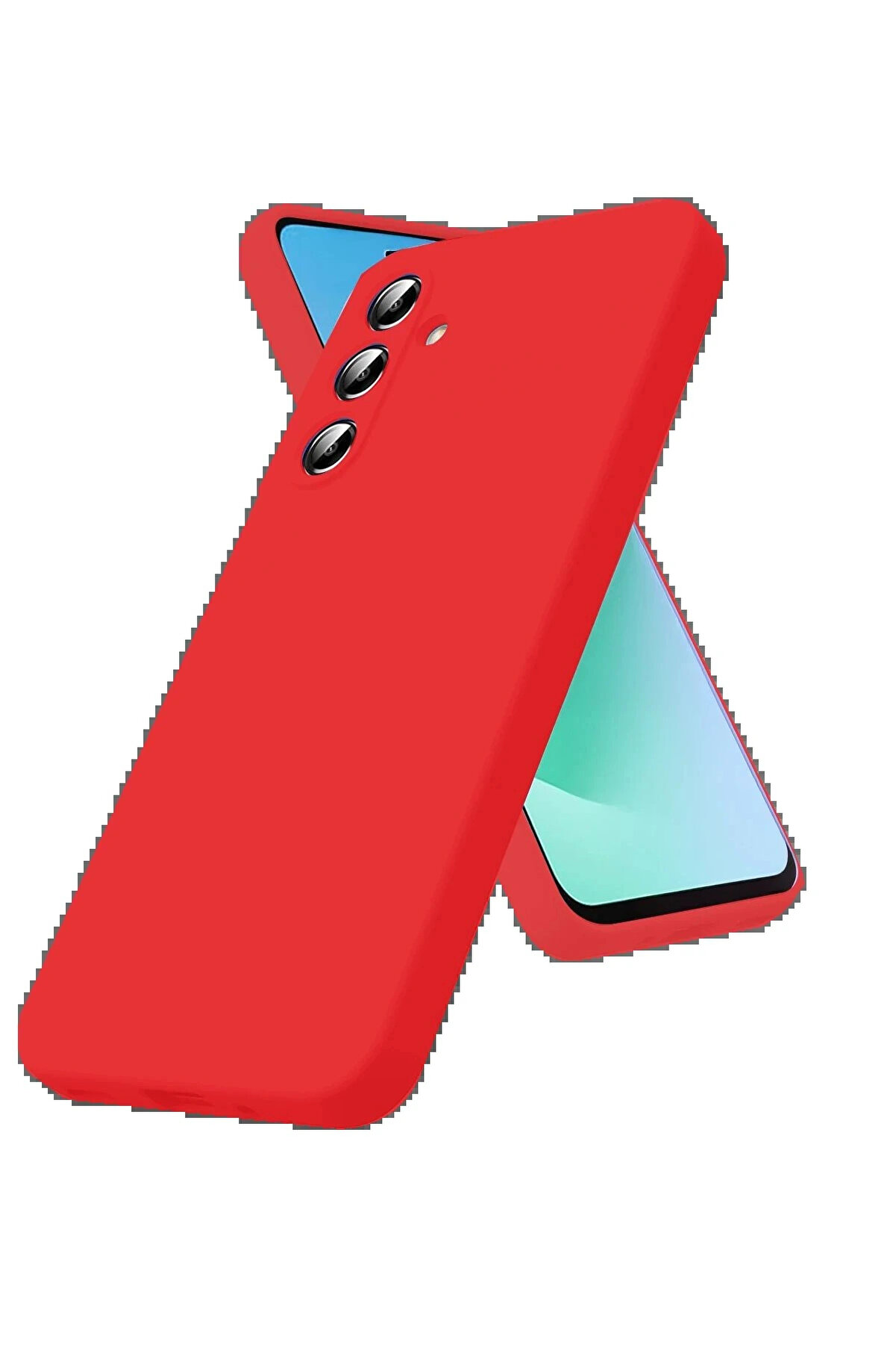 Buti̇k Samsung Galaxy S25 Fe Nano İ&ccedil;i̇ Kadi̇fe Si̇li̇kon - Kırmızı-(5796)