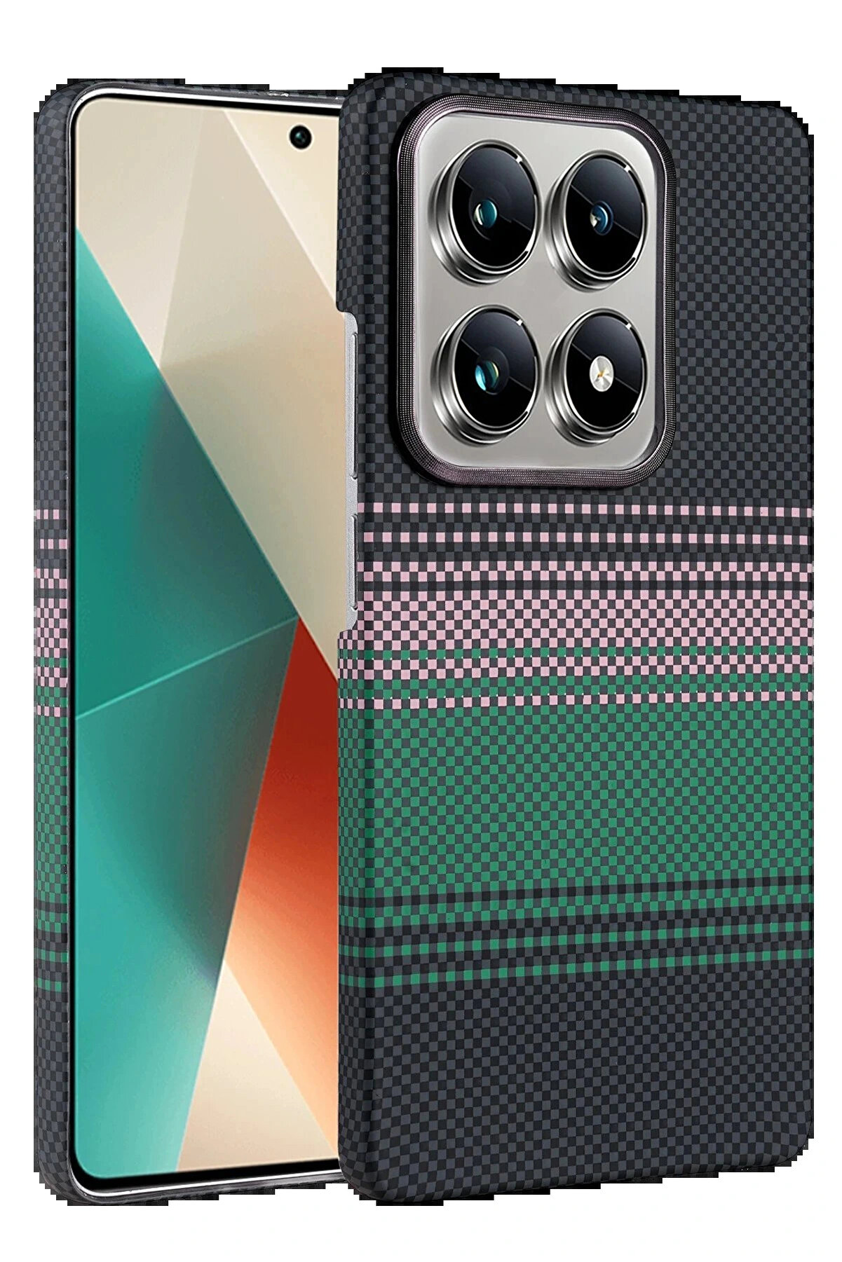 Buti̇k Xi̇aomi̇ Mi̇ 14T Pro Vega Magsafe Kapak - Yeşi̇l-(5796)