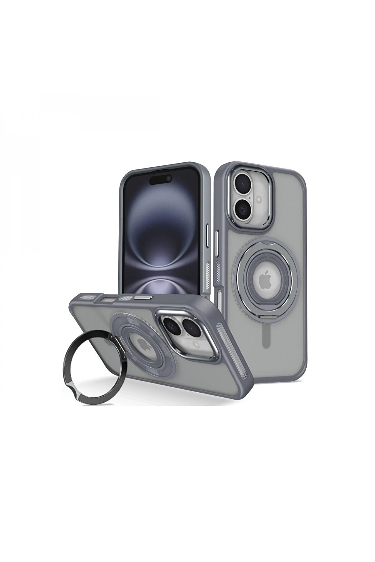 Byhodi̇ Joko İphone 16 Banza Magsafe Standlı Kapak - Ti̇tan Gri̇