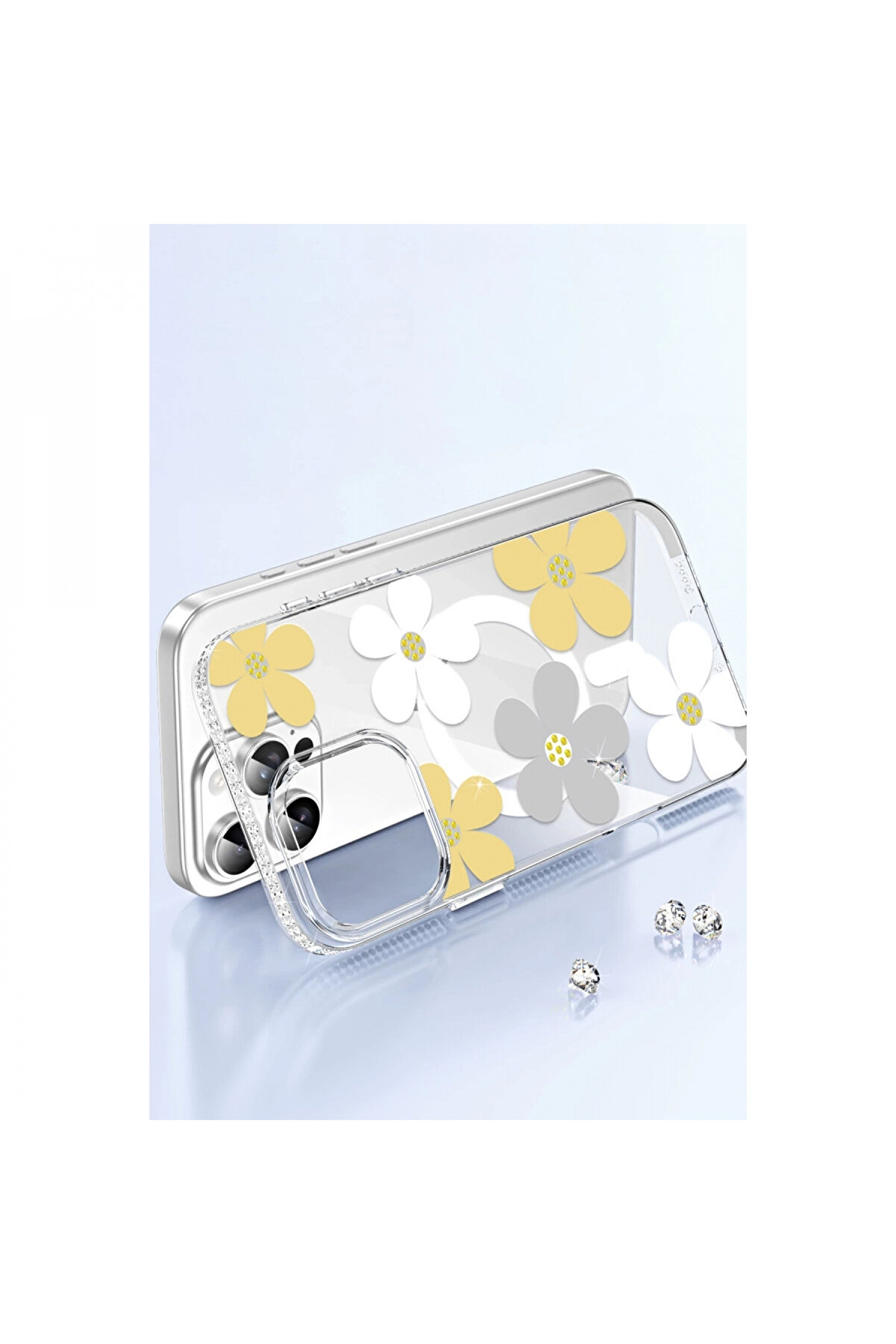 Buti̇k Joko Apple İphone 14 Floral Magsafe Kapak - Sarı