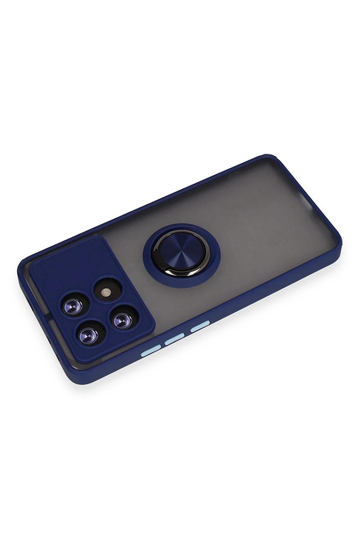 Harmonyaura Xi̇aomi̇ Poco X6 Pro Kılıf Montreal Y&uuml;z&uuml;kl&uuml; Si̇li̇kon Kapak - Laci̇vert