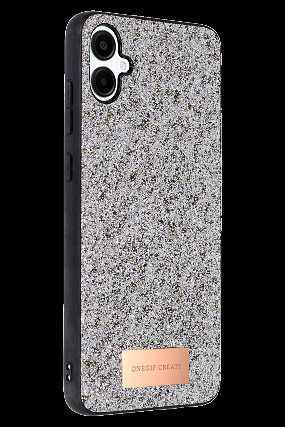 Buti̇k Harmonyaura Samsung Galaxy A06 Bri̇ght Si̇mli̇ Kapak - G&uuml;m&uuml;ş