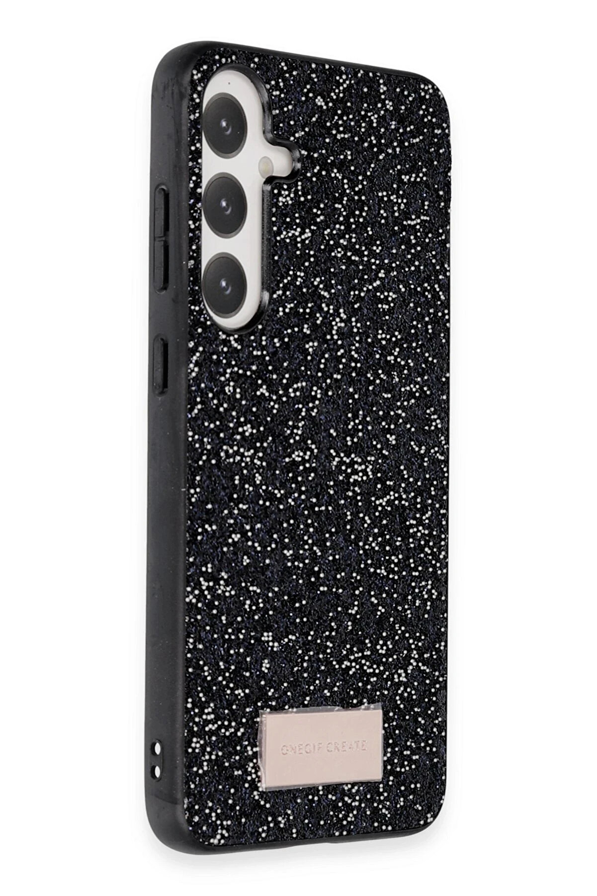 Buti̇k Harmonyaura Samsung Galaxy A55 5G Bri̇ght Si̇mli̇ Kapak - Si̇yah