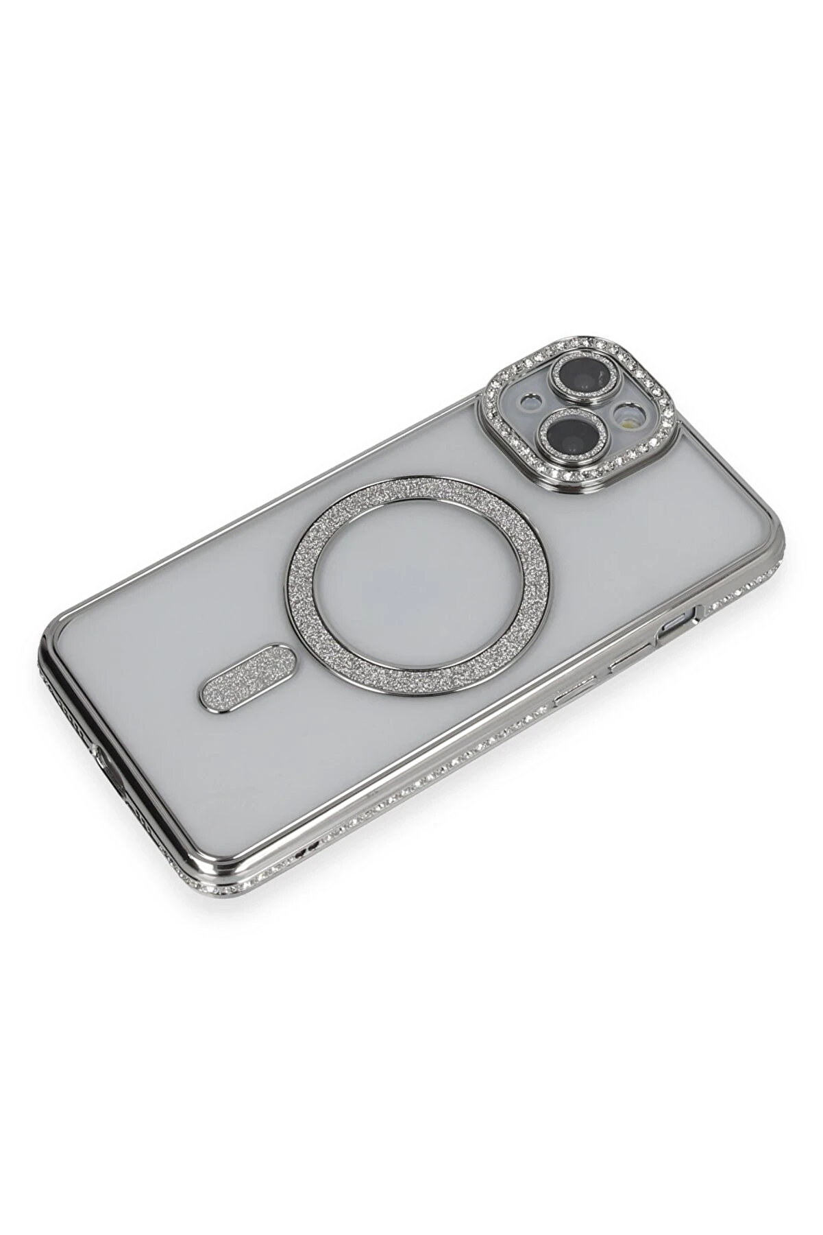 Buti̇k Harmonyaura İphone 13 Kılıf Joke Si̇mli̇ Magneti̇csafe Kılıf - G&uuml;m&uuml;ş