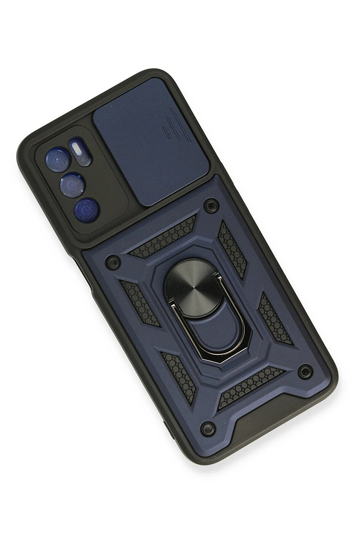 Buti̇k Harmonyaura Oppo A16 Kılıf Pars Lens Y&uuml;z&uuml;kl&uuml; Si̇li̇kon - Laci̇vert