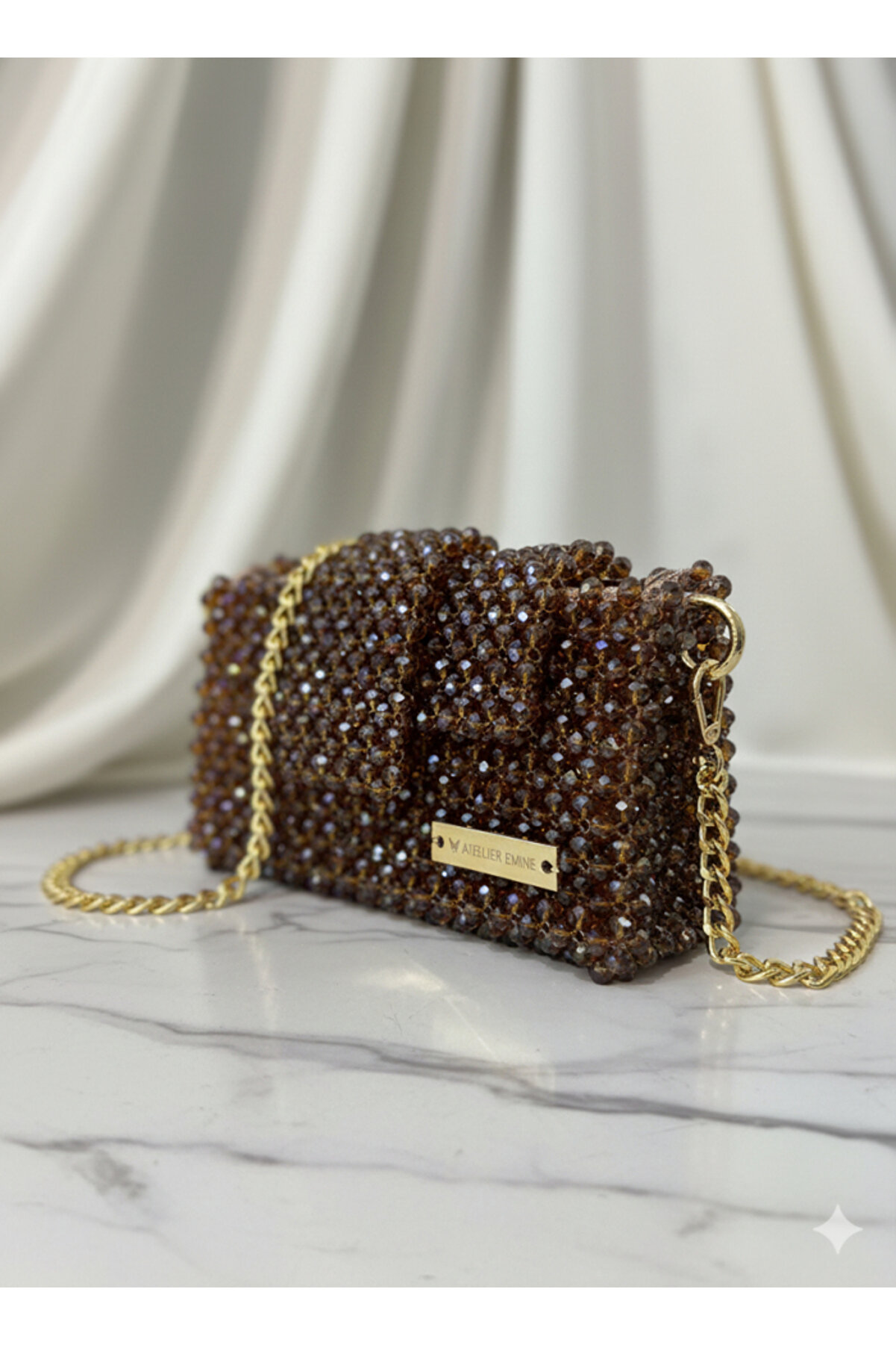 Ateli̇er Emi̇ne Caramel Toffee Mousse – Özel Üreti̇m Kri̇stal Çanta