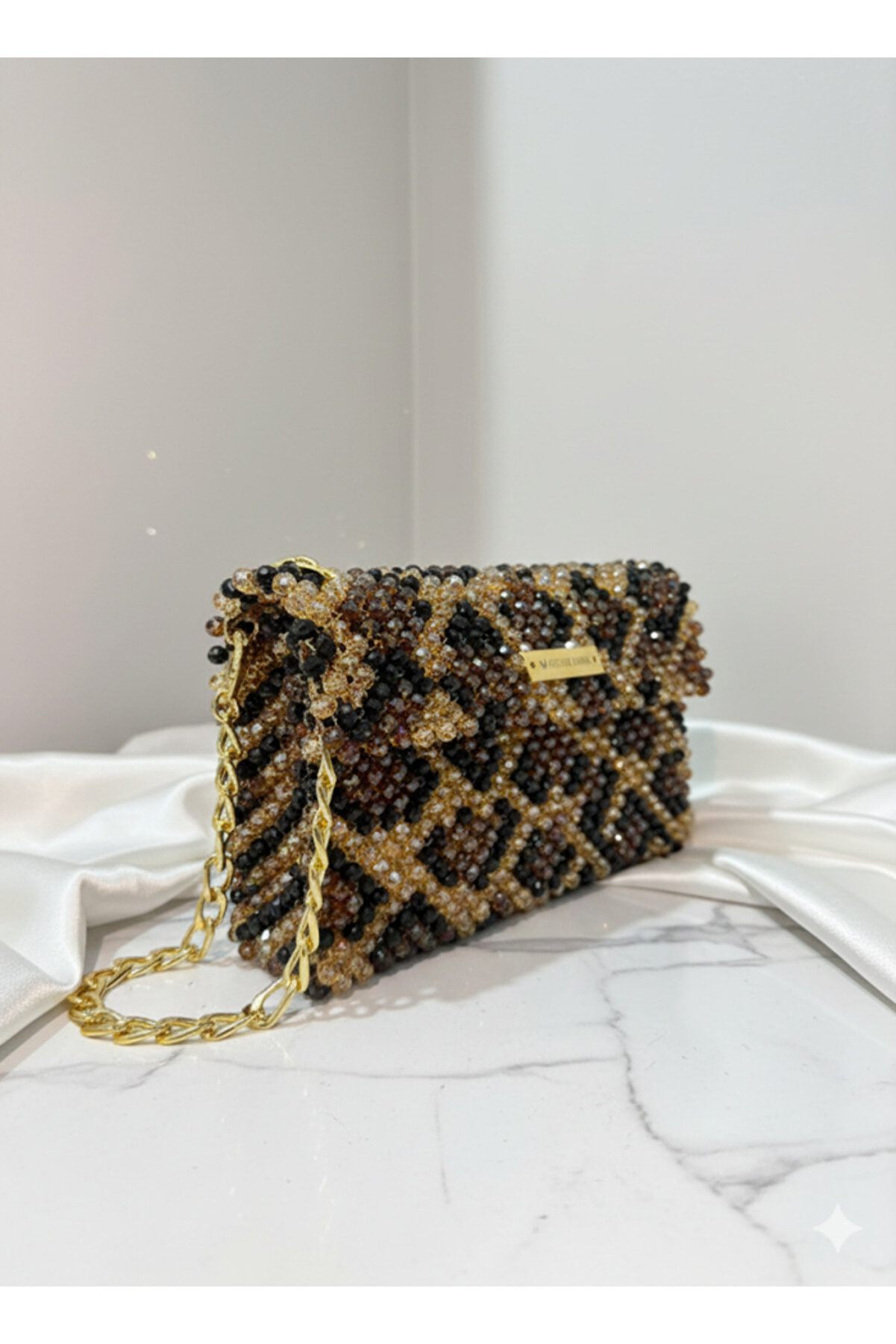 Ateli̇er Emi̇ne Honey Ti̇ger Swi̇rl – Özel Üreti̇m Kri̇stal Çanta