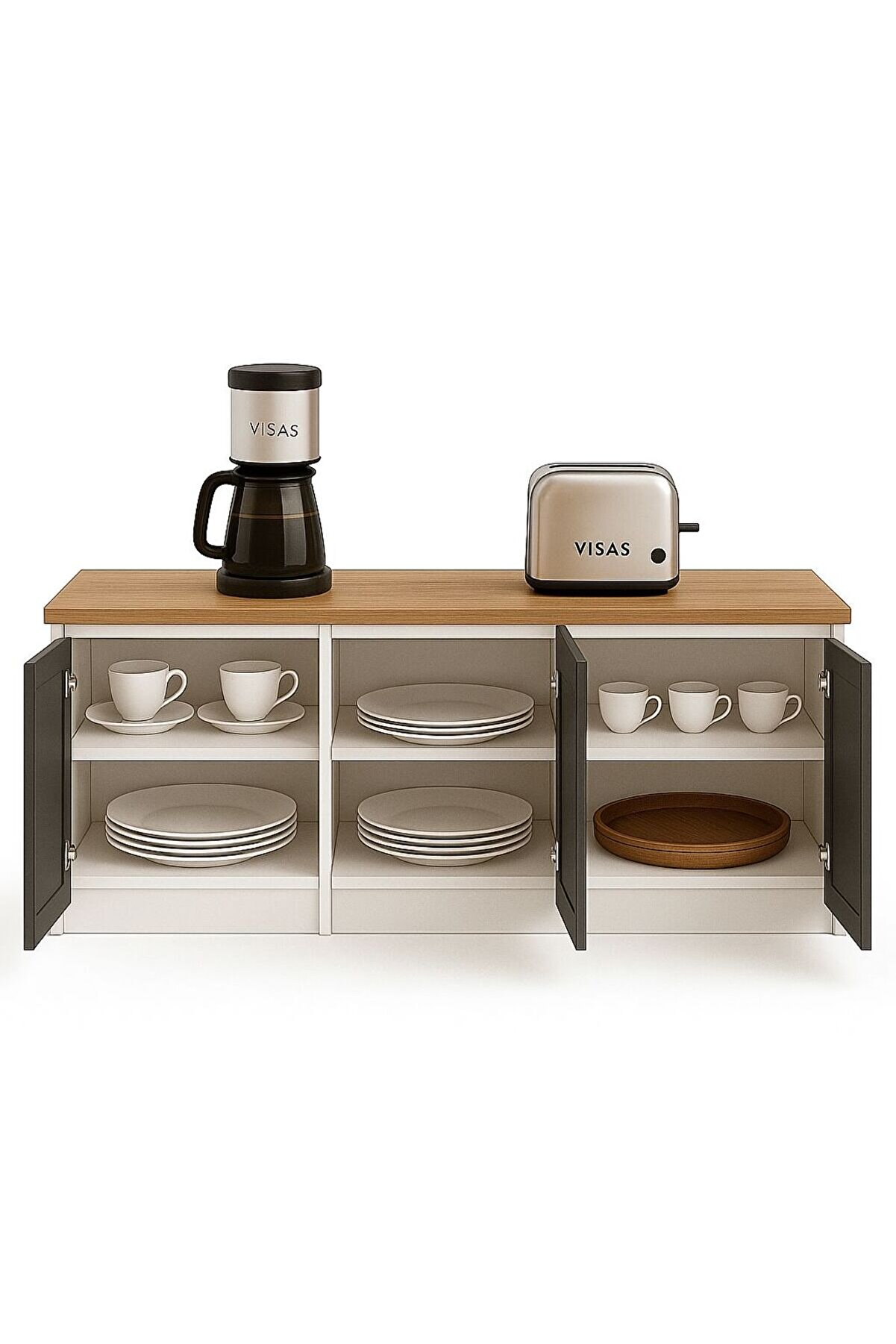 Vi̇sasconcept 180 Cm Antrasi̇t &Ccedil;ok Ama&ccedil;lı Dolap