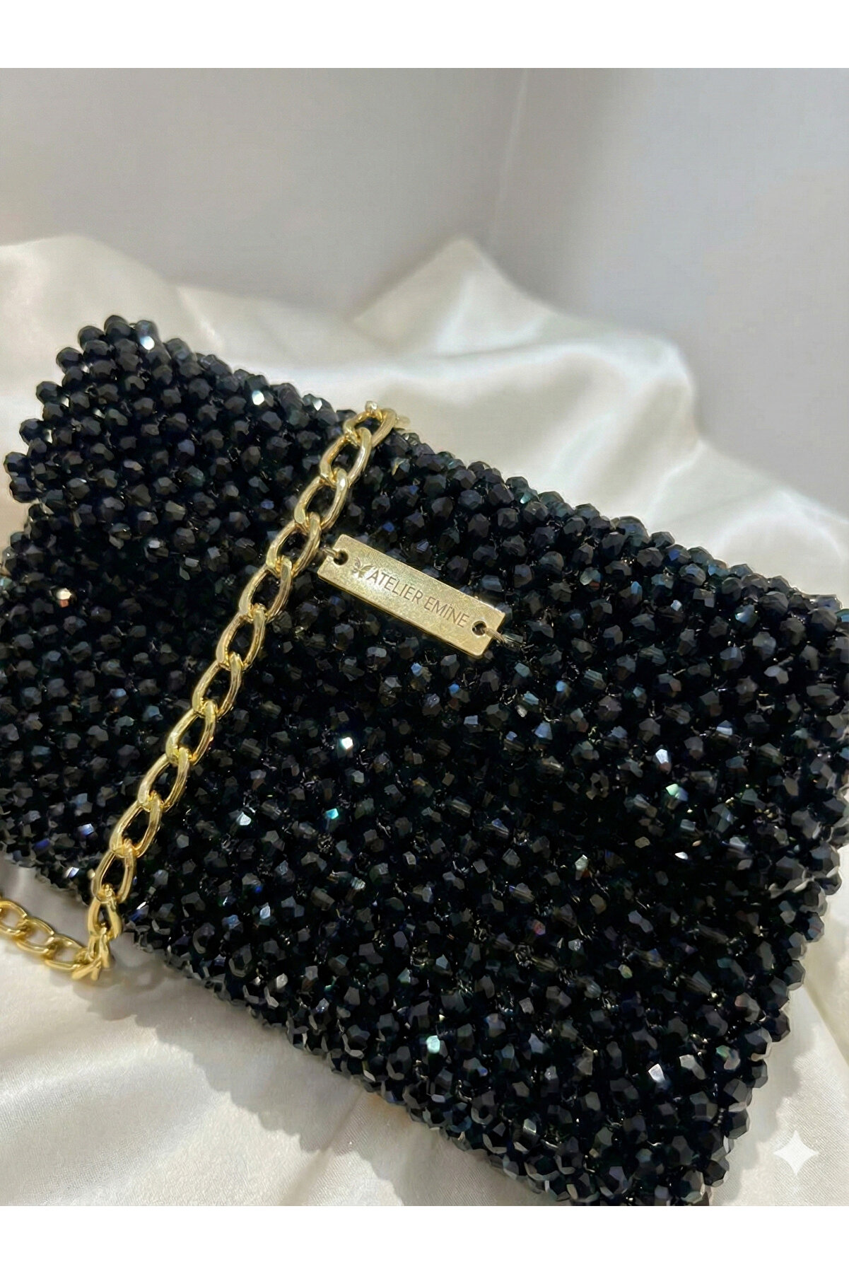 Ateli̇er Emi̇ne Black Truffle Noi̇r - Özel Üreti̇m Kri̇stal Çanta