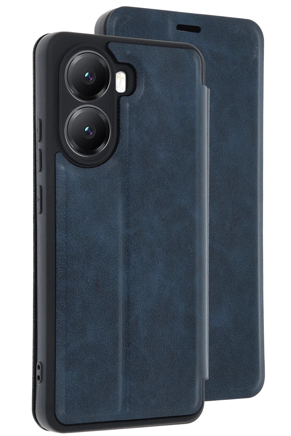 Buti̇k Xi̇aomi̇ Poco X7 Pro Kılıf Fli̇p Cover - Laci̇vert-(5796)