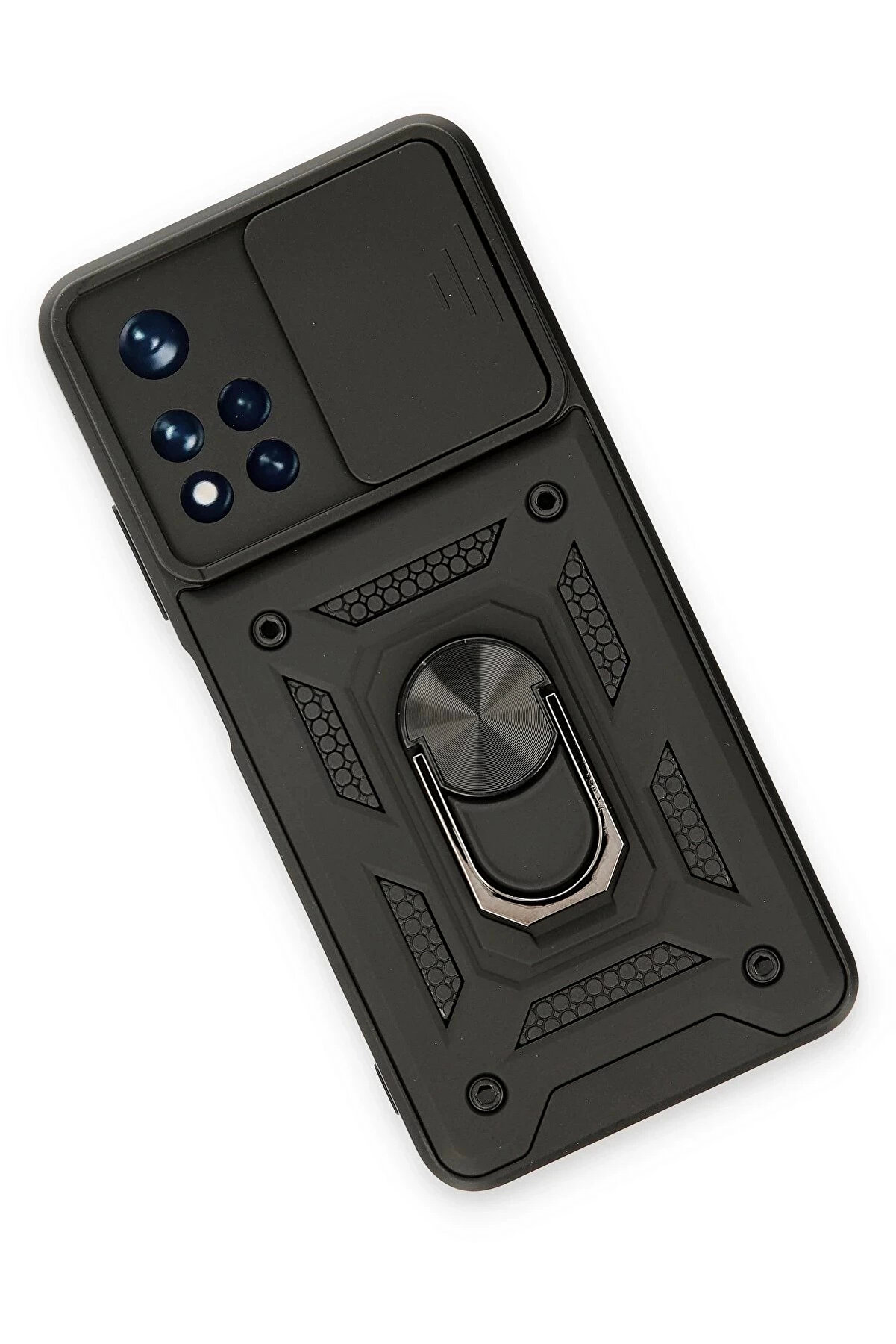 Buti̇k Xi̇aomi̇ Redmi̇ Note 11T Kılıf Pars Lens Y&uuml;z&uuml;kl&uuml; Si̇li̇kon - Si̇yah-(5796)