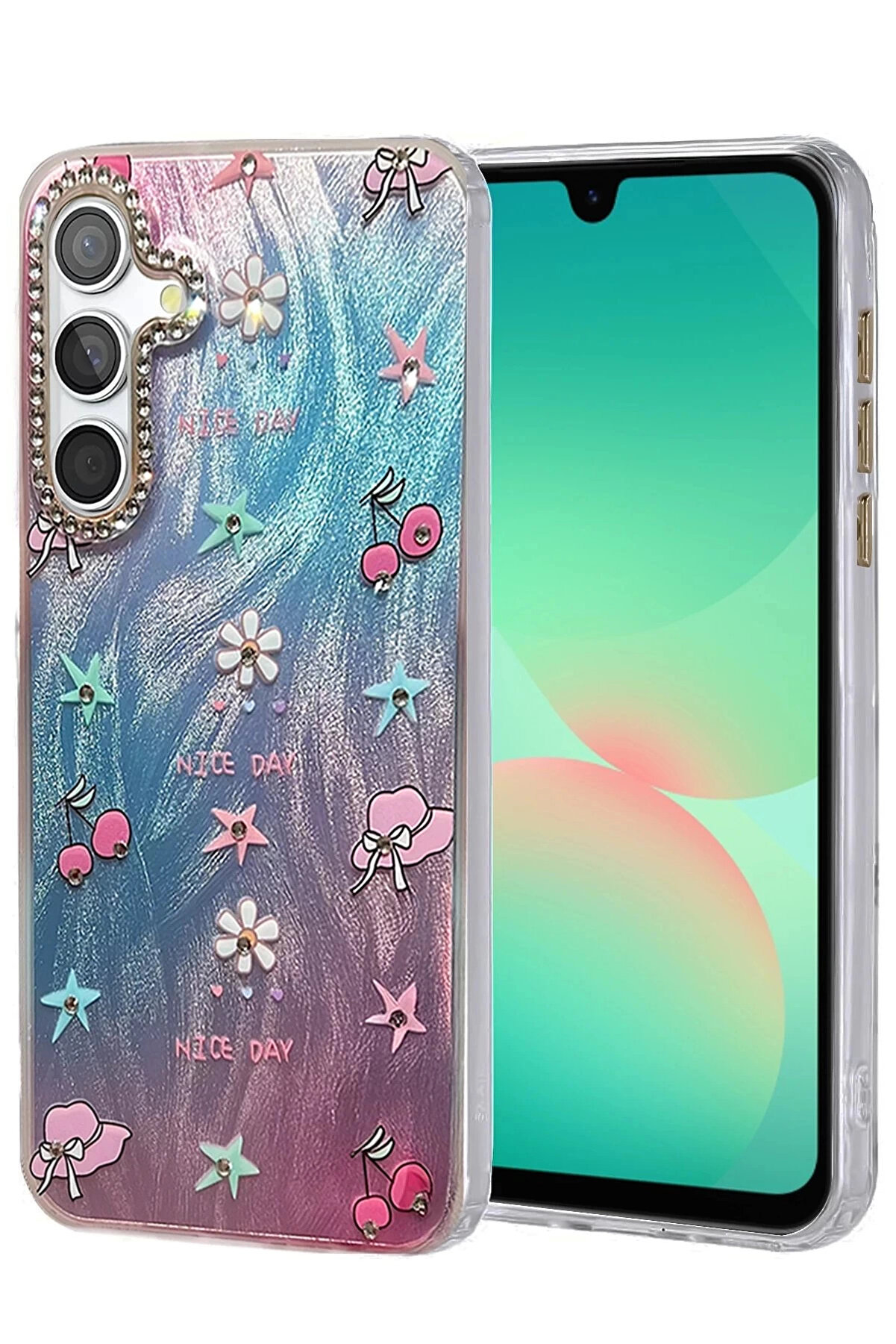 Buti̇k Samsung Galaxy A26 Kılıf Blade Aynalı Desenli̇ Kapak - Desen 4-(5796)