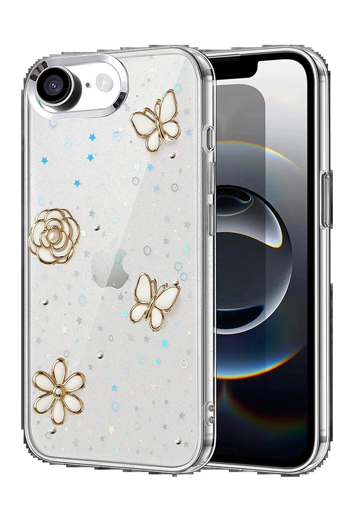 Buti̇k Apple İphone 16E Fi̇yonk Desenli̇ Kapak - Desen 2-(5796)