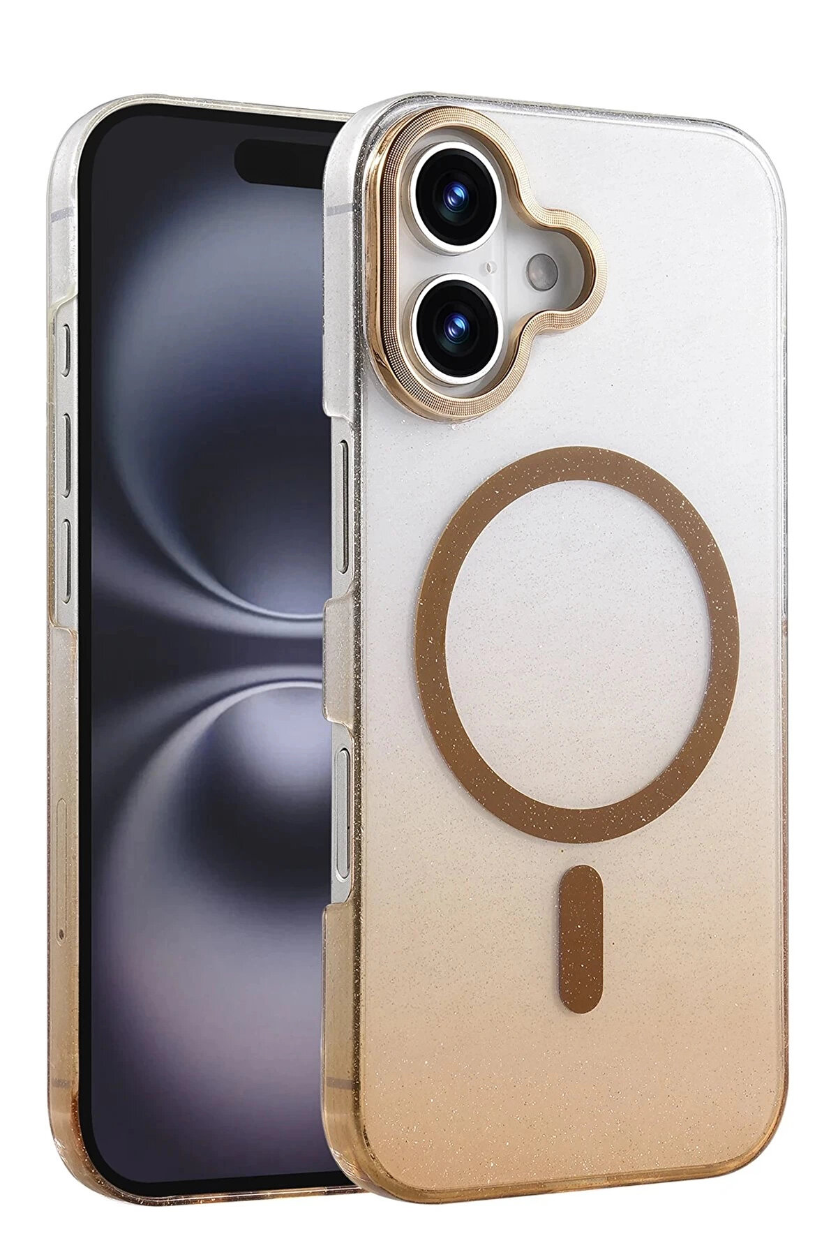 Buti̇k Apple İphone 16 Plus Glossy Magsafe Kapak - &Ccedil;&ouml;l Ti̇tanyum-(5796)