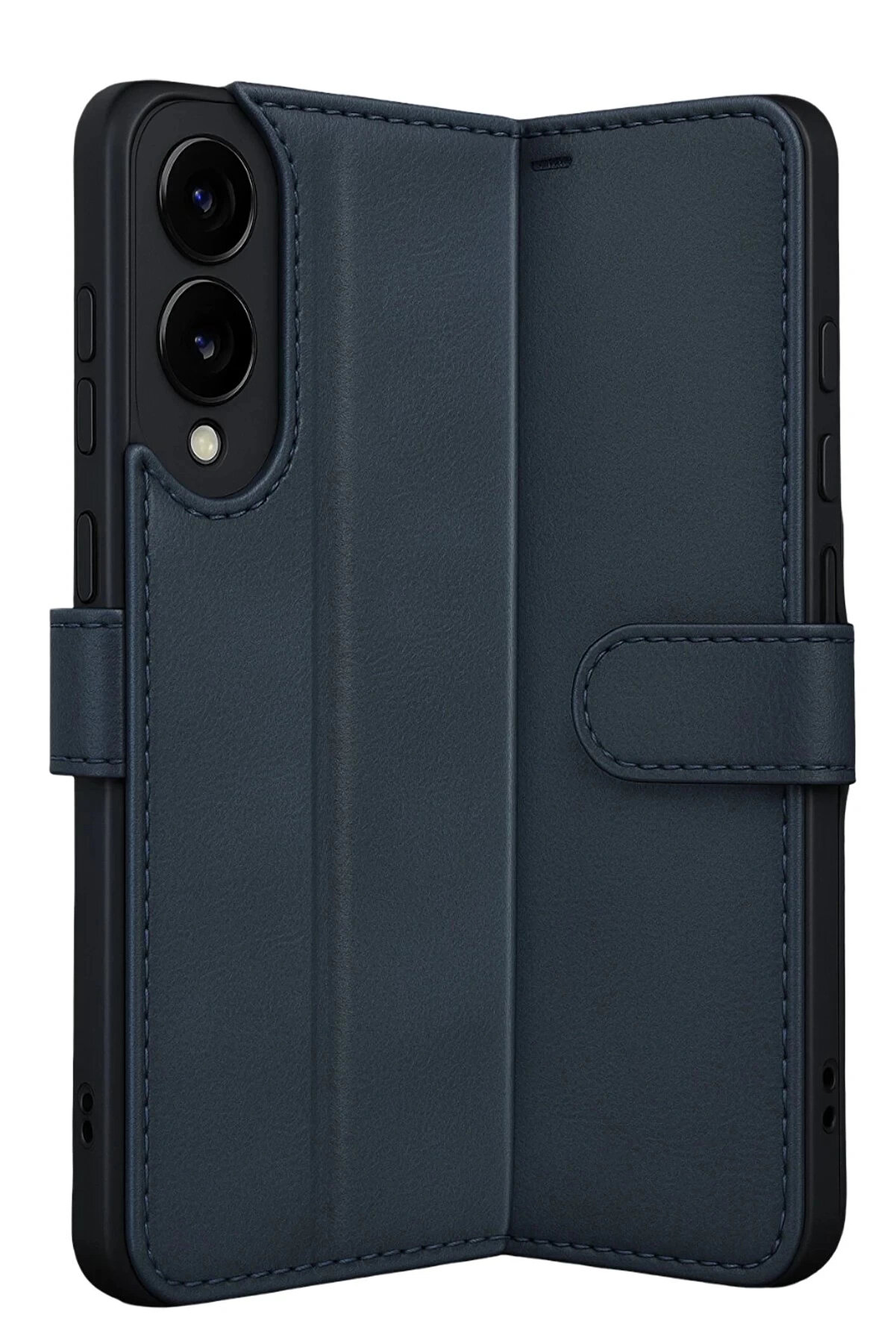 Buti̇k Samsung Galaxy S25 Edge Trend S Plus Kapaklı Kılıf - Laci̇vert-(5796)