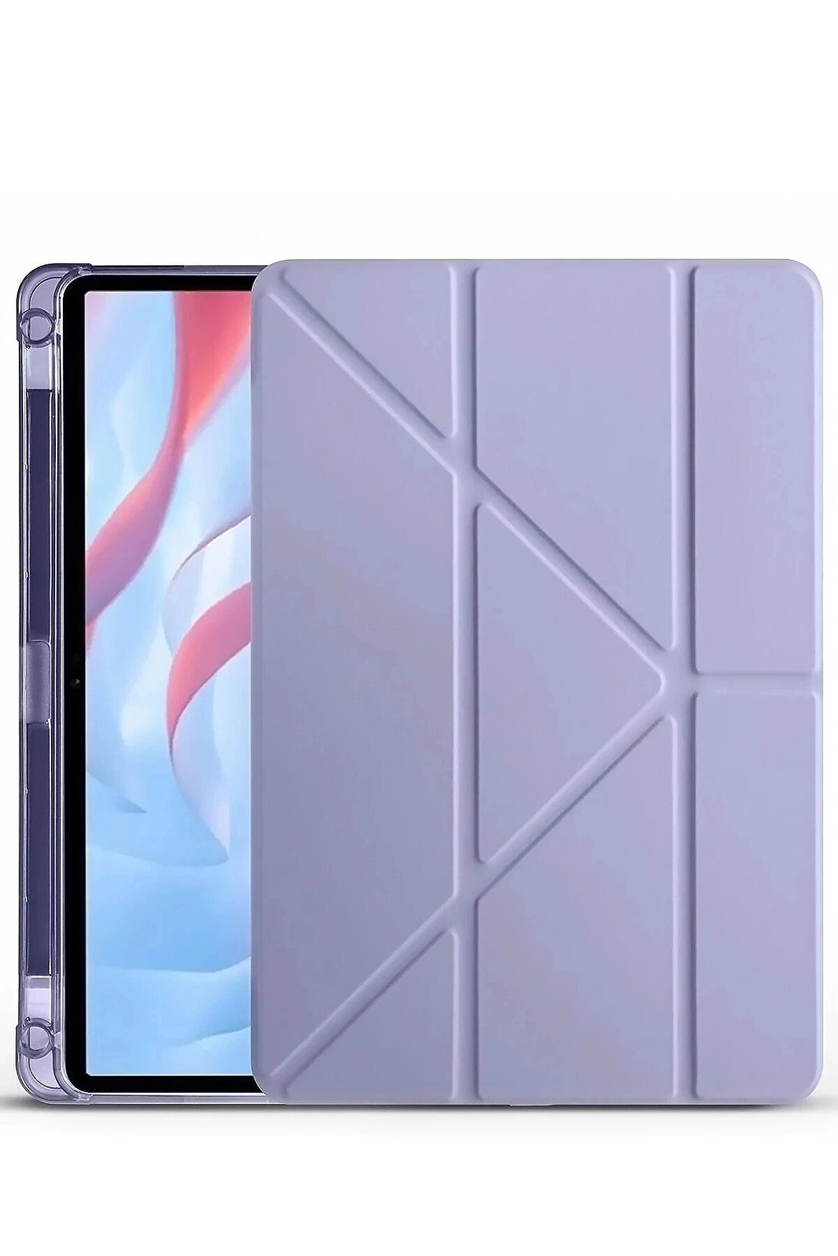 Buti̇k Huawei̇ Honor Pad X9A Kalemli̇kli̇ Mars Tablet Kılıfı - A&ccedil;ık Mor-(5796)