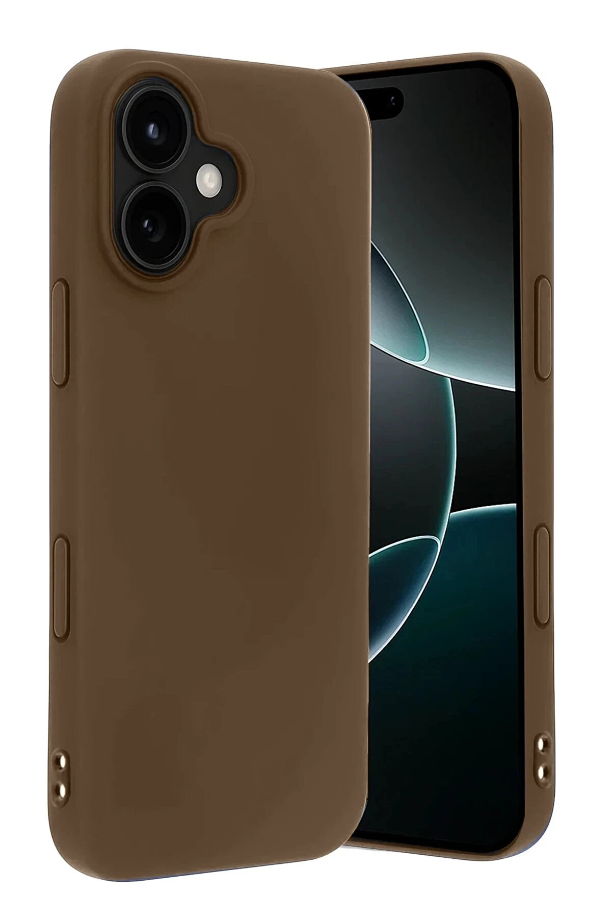 Buti̇k Apple İphone 17 Fi̇rst Si̇li̇kon - Kahverengi̇-(5796)