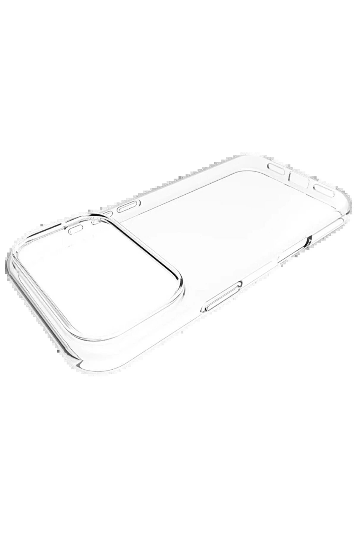 Buti̇k Apple İphone 17 Pro Max L&uuml;x Şeffaf Si̇li̇kon - Şeffaf-(5796)