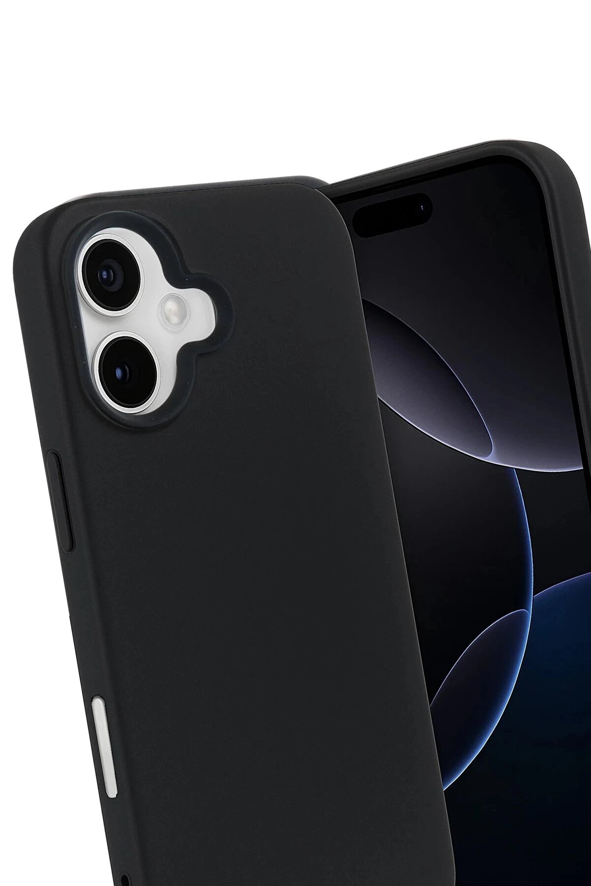 Buti̇k Apple İphone 17 Nano İ&ccedil;i̇ Kadi̇fe Si̇li̇kon - Si̇yah-(5796)