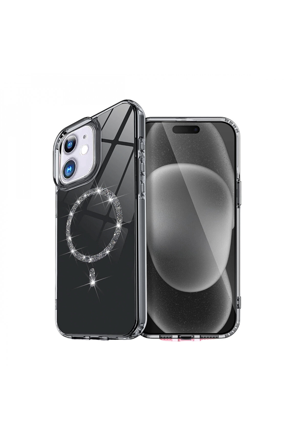Byhodi̇ Apple İphone 11 Li̇ve Di̇amond Magsafe Kapak - Si̇yah
