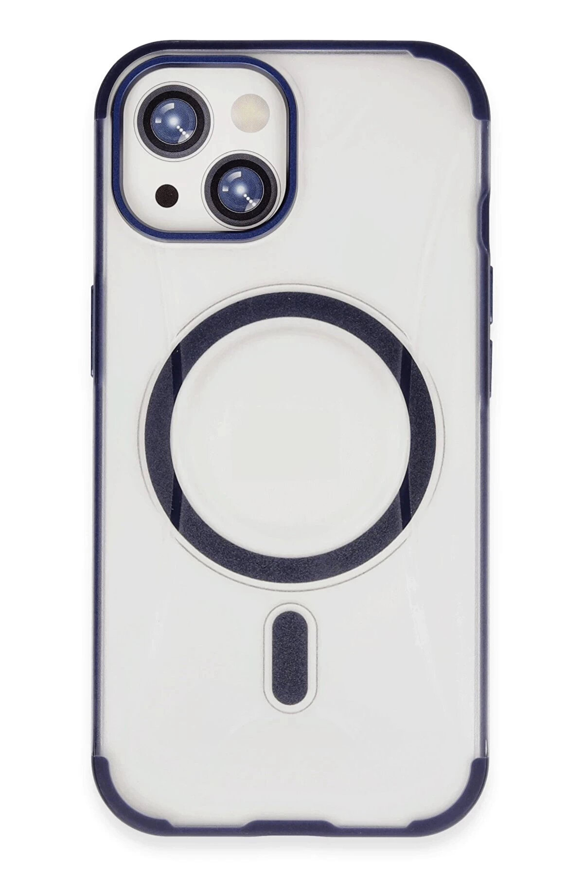 Buti̇k İphone 15 Hi̇lton Magsafe Kapak - Laci̇vert-(5796)