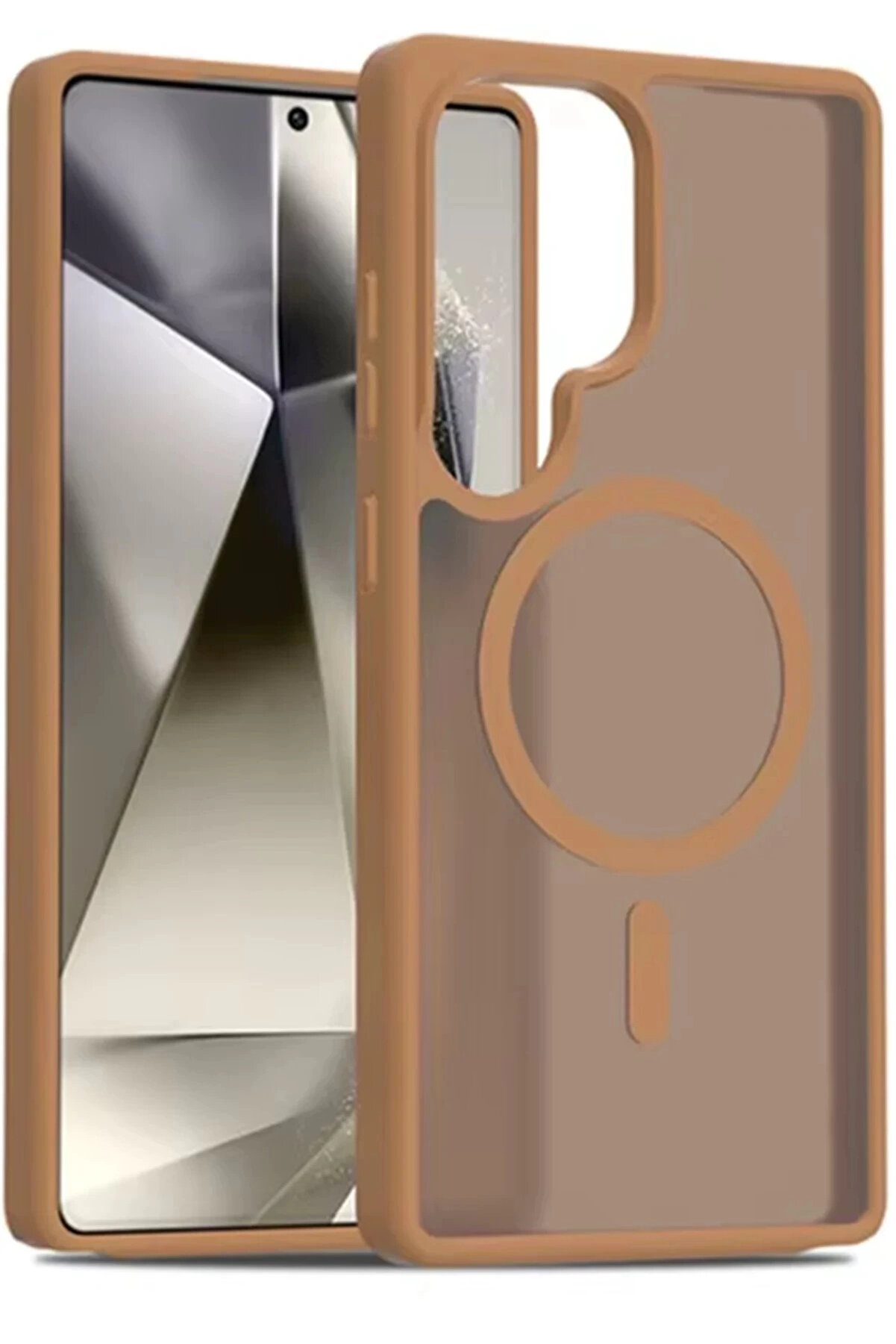 Buti̇k Samsung Galaxy S25 Ultra Jota Magsafe Kapak - &Ccedil;&ouml;l Ti̇tanyum-(5796)