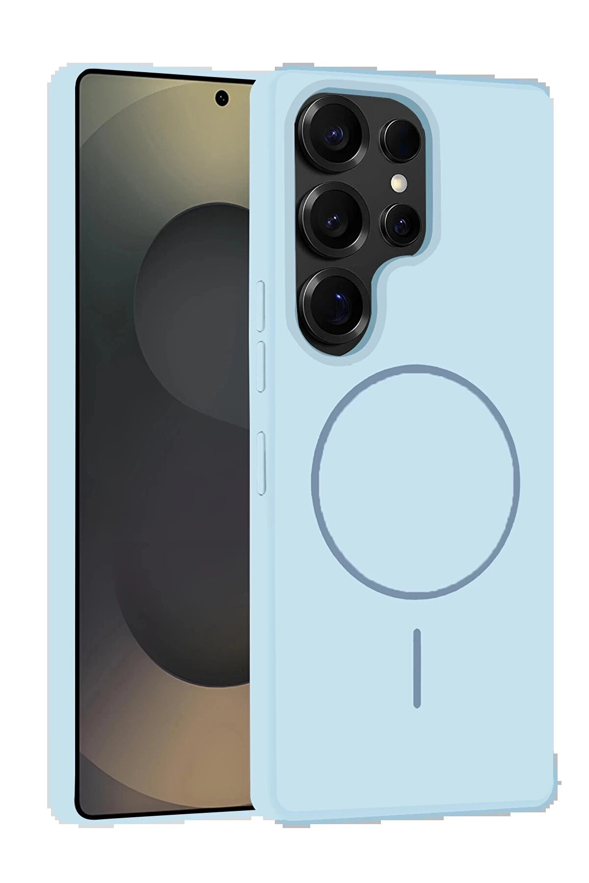 Buti̇k Samsung Galaxy S25 Ultra Kılıf Jully Magsafe Kapak - Mavi̇-(5796)