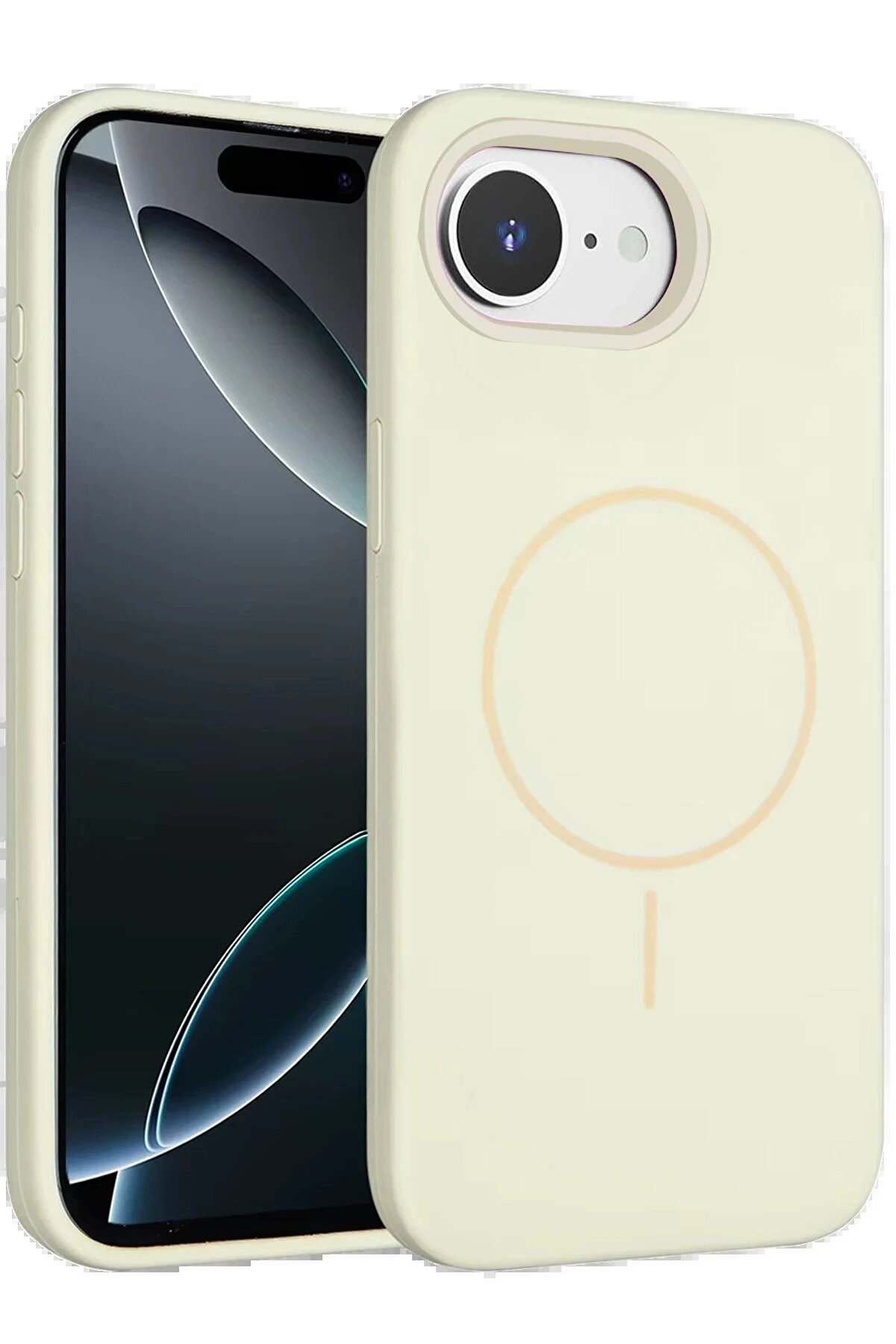 Buti̇k İphone 16E Kılıf Jully Magsafe Kapak - Bej-(5796)