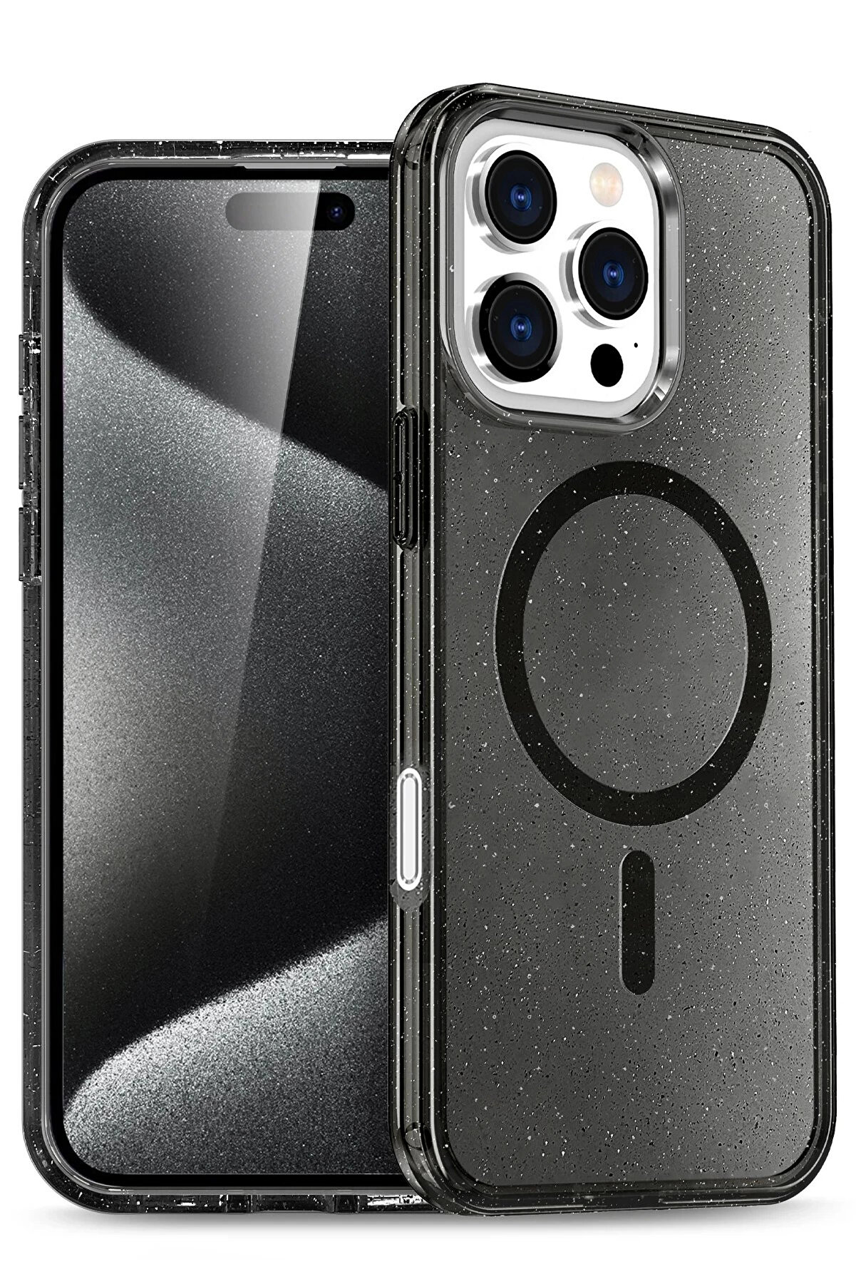 Buti̇k Apple İphone 16 Pro Max Star Magsafe Kapak - Si̇yah-(5796)