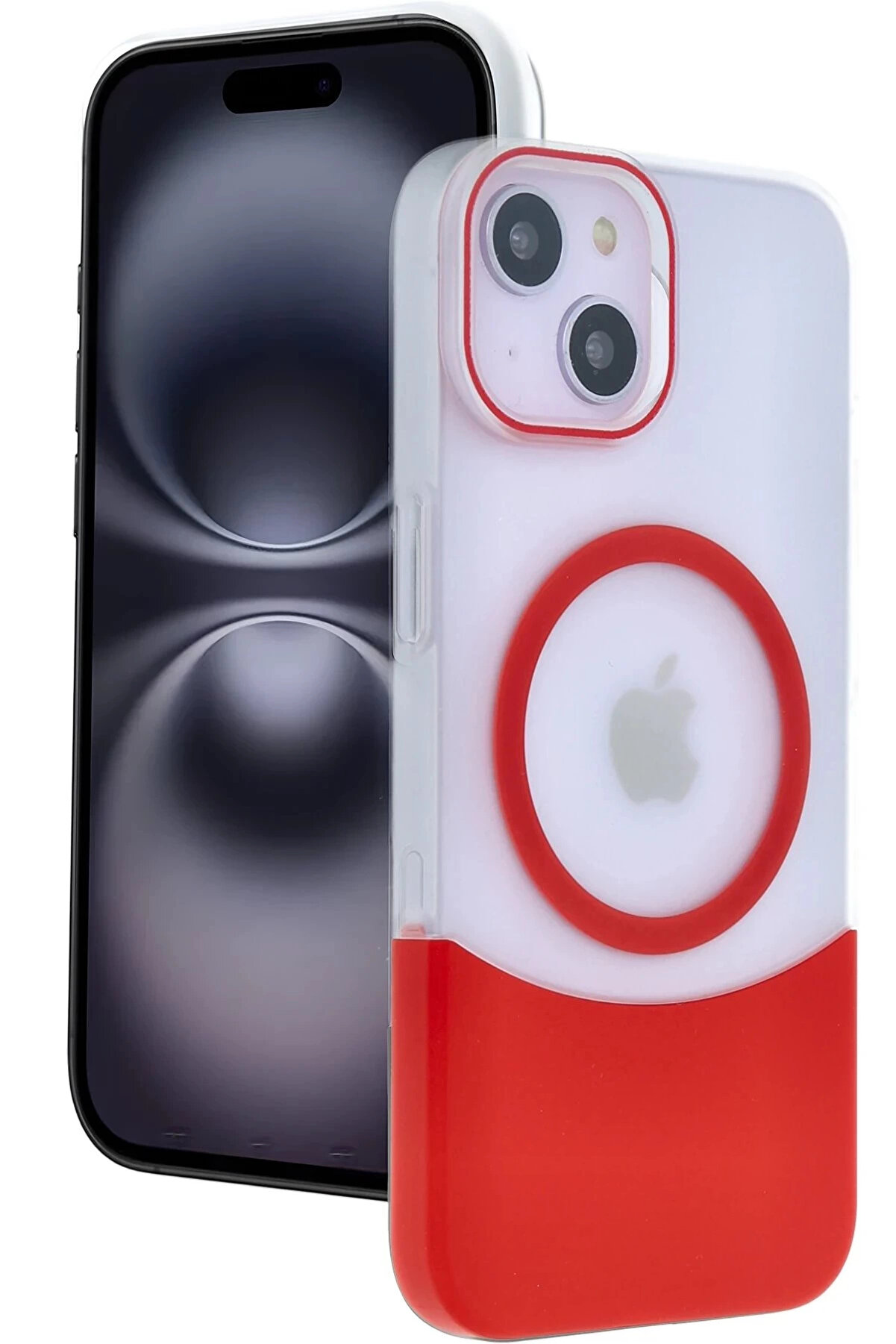 Buti̇k Apple İphone 15 Velar Magsafe Kapak - Kırmızı-(5796)