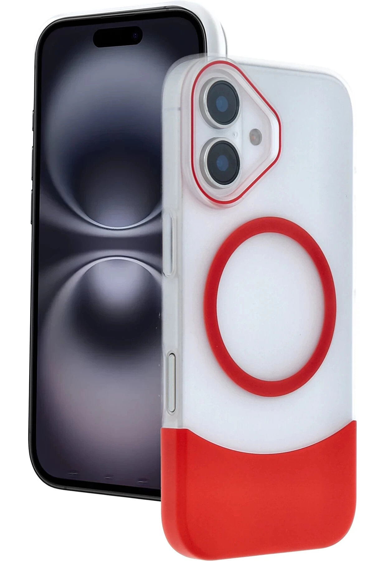 Buti̇k Apple İphone 16 Velar Magsafe Kapak - Kırmızı-(5796)