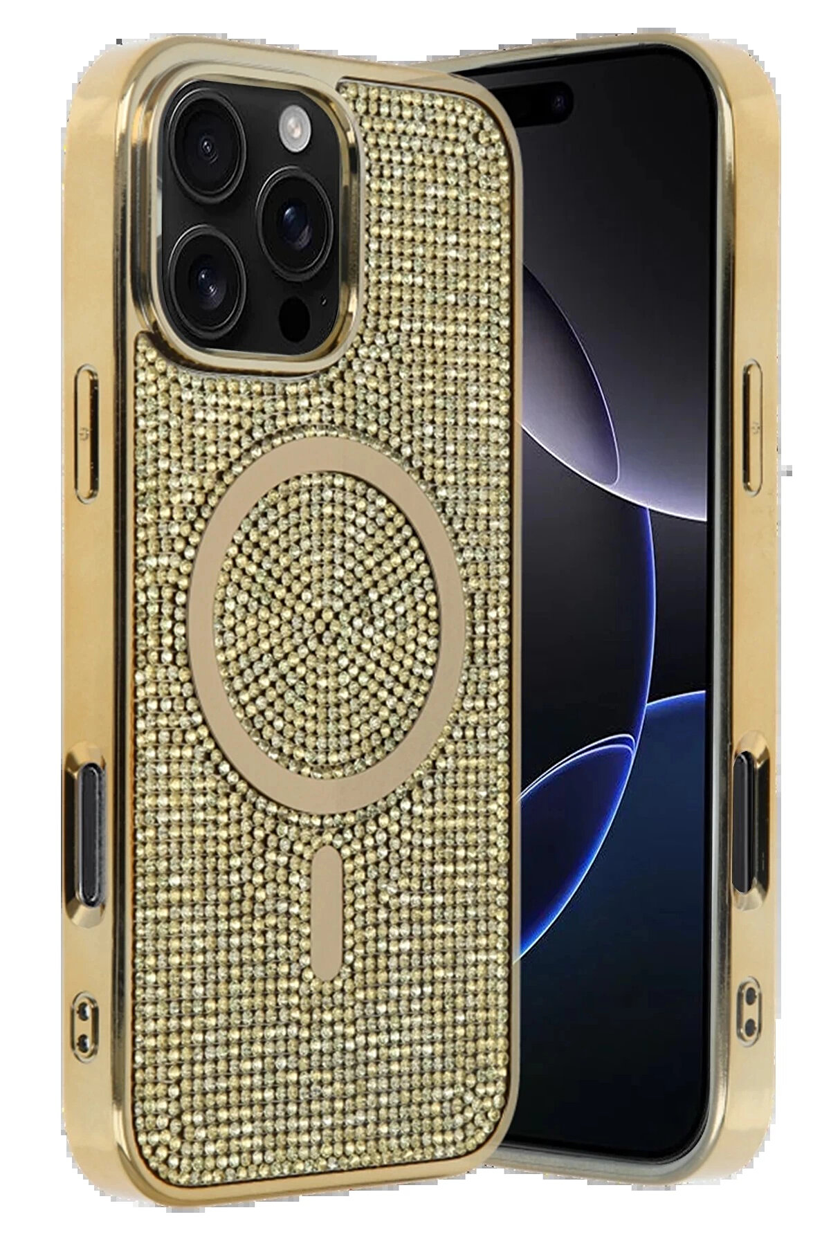 Buti̇k Apple İphone 16 Pro Max Helen Magsafe Kapak - Gold-(5796)