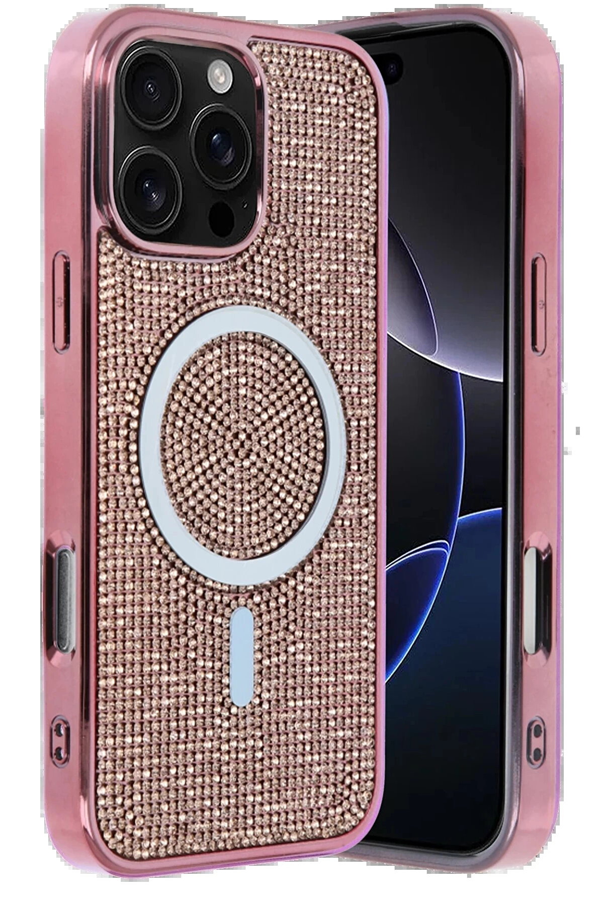 Buti̇k Apple İphone 16 Pro Max Helen Magsafe Kapak - Pembe-(5796)