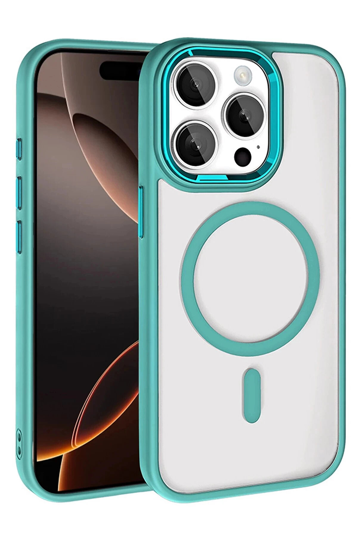 Buti̇k Apple İphone 15 Pro Max Terea Magsafe Kapak - Yeşi̇l-(5796)