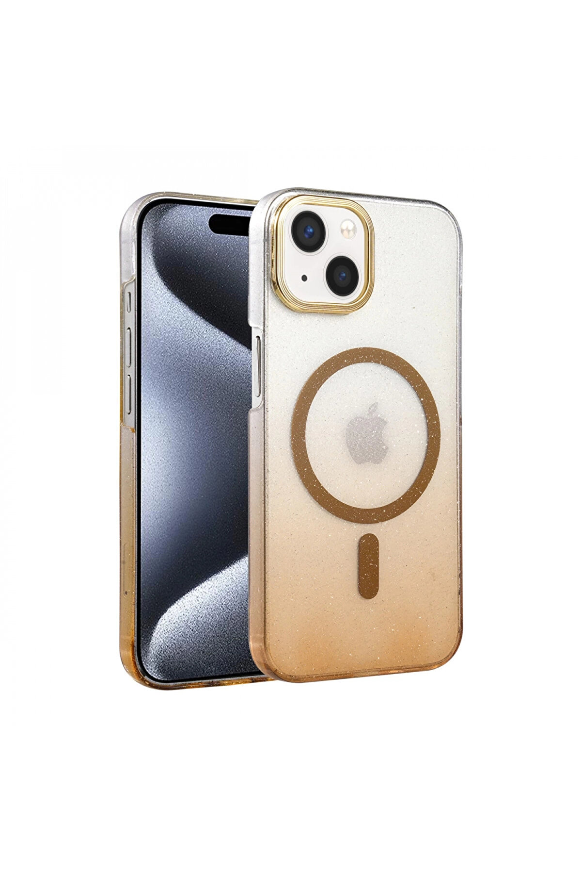 Buti̇k Harmonyaura Apple İphone 15 Plus Glossy Magsafe Kapak - &Ccedil;&ouml;l Ti̇tanyum