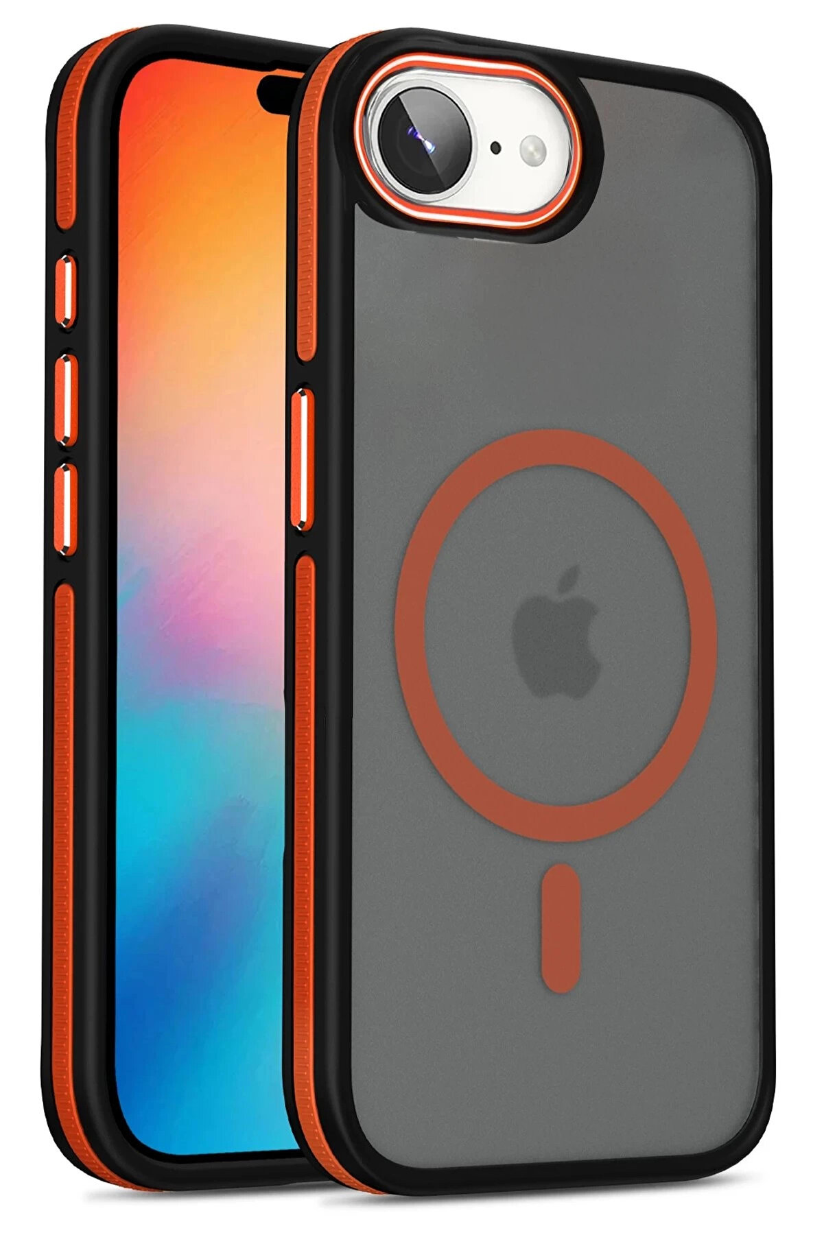 Buti̇k İphone 16E Wi̇nner Magsafe Kapak - Turuncu-(5796)